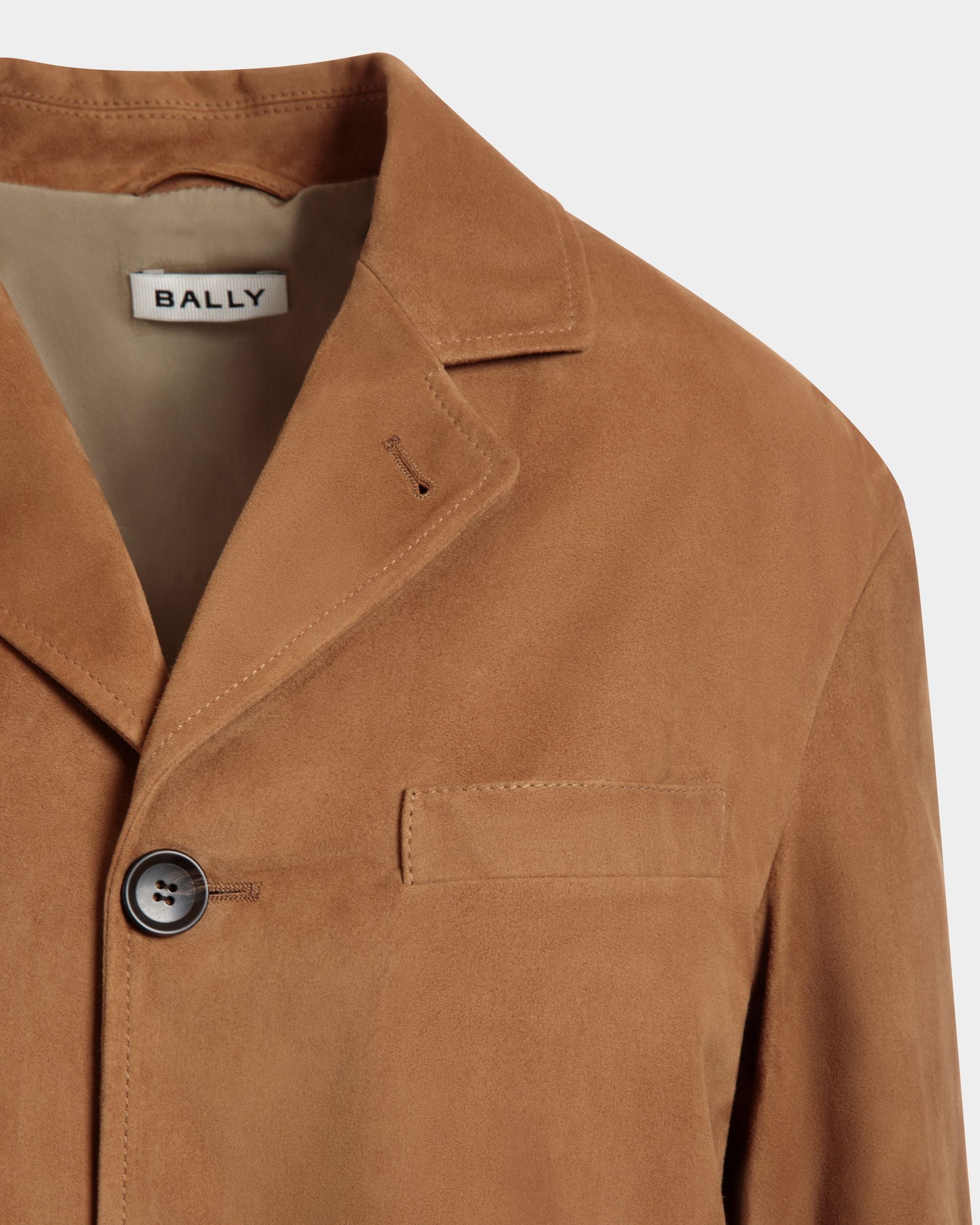 Blazer Aus Braunem Veloursleder - Damen - Bally - 04
