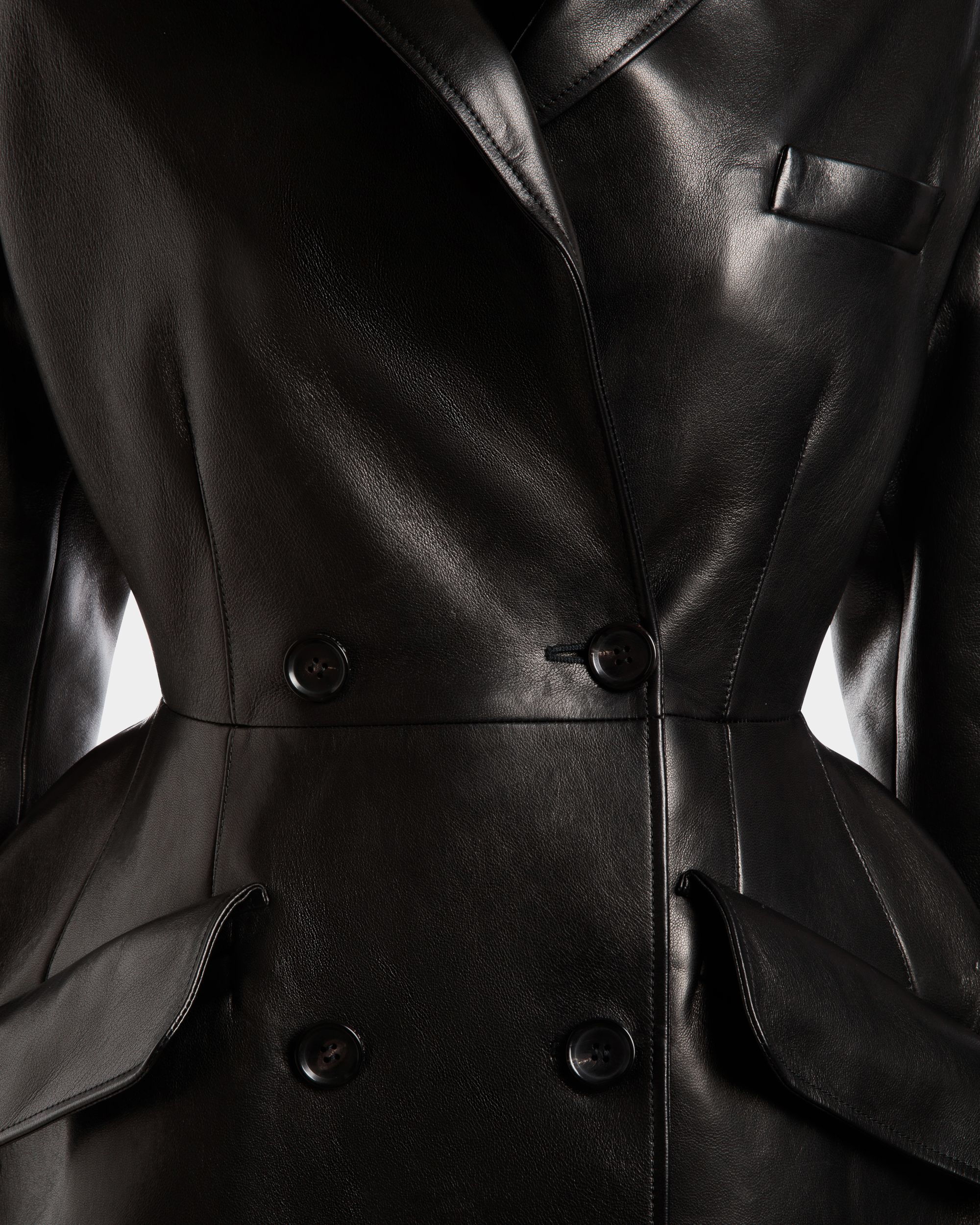 Mantel Aus Leder In Schwarz - Damen - Bally - 04