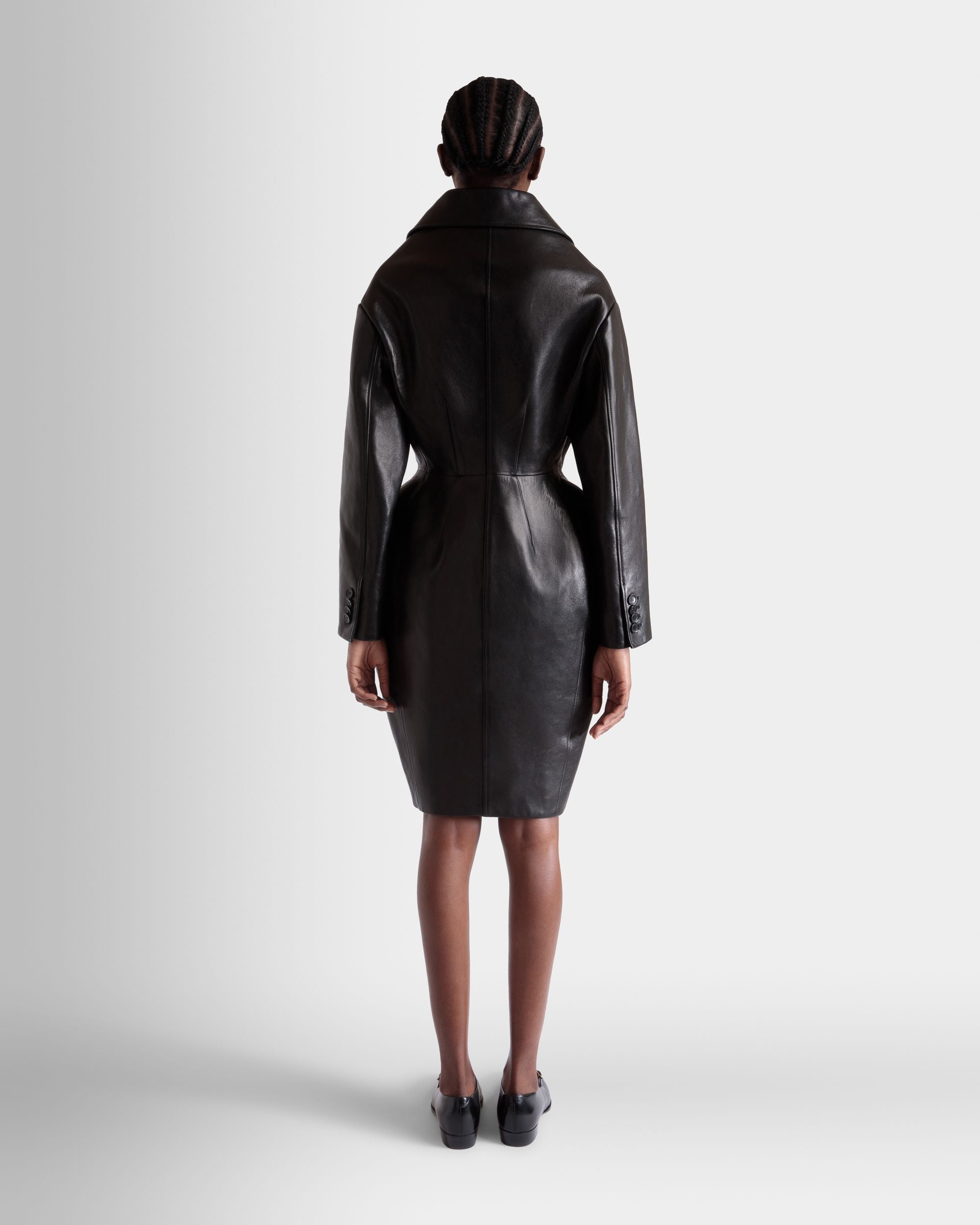 Mantel Aus Leder In Schwarz - Damen - Bally - 06