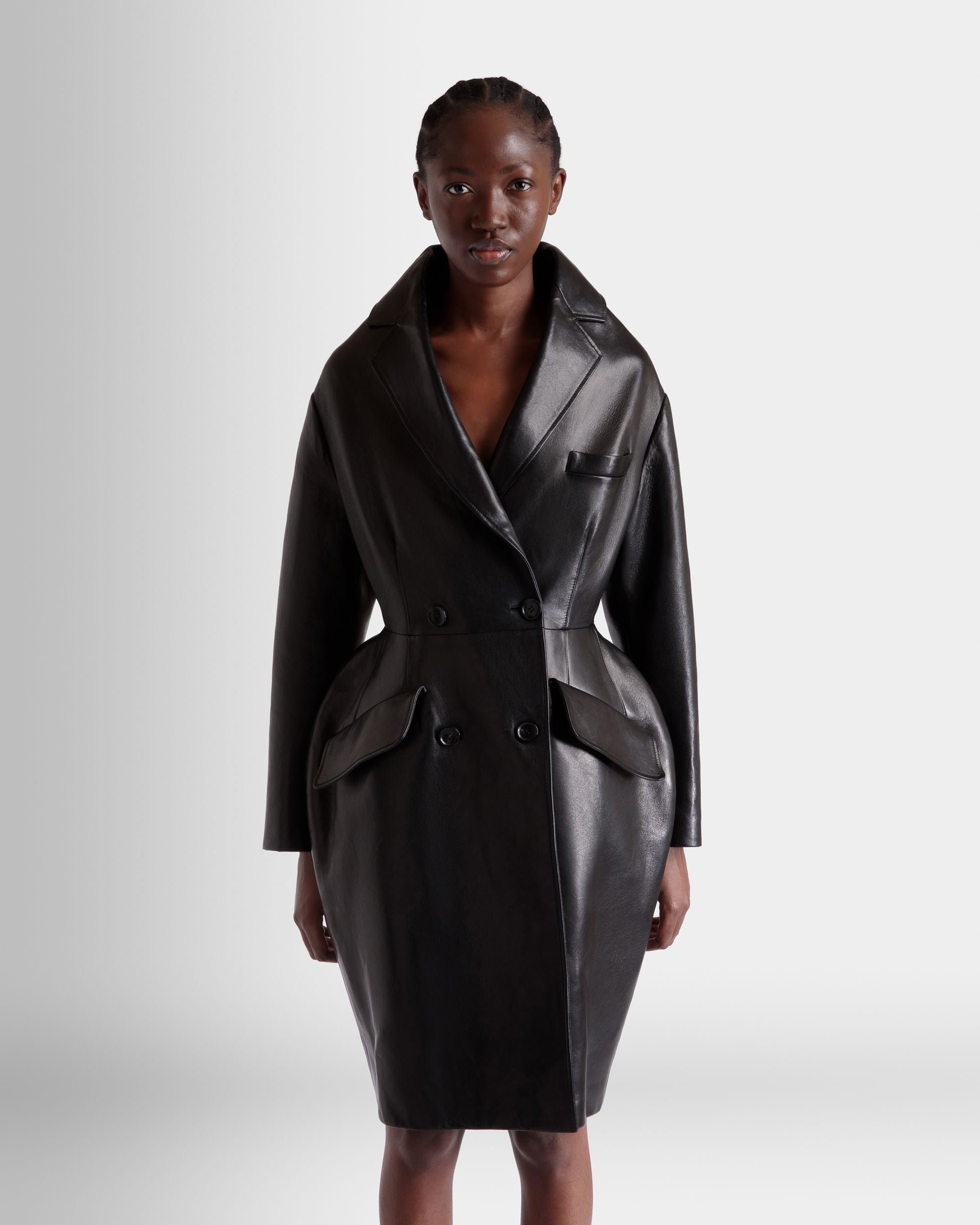 Mantel Aus Leder In Schwarz - Damen - Bally - 08