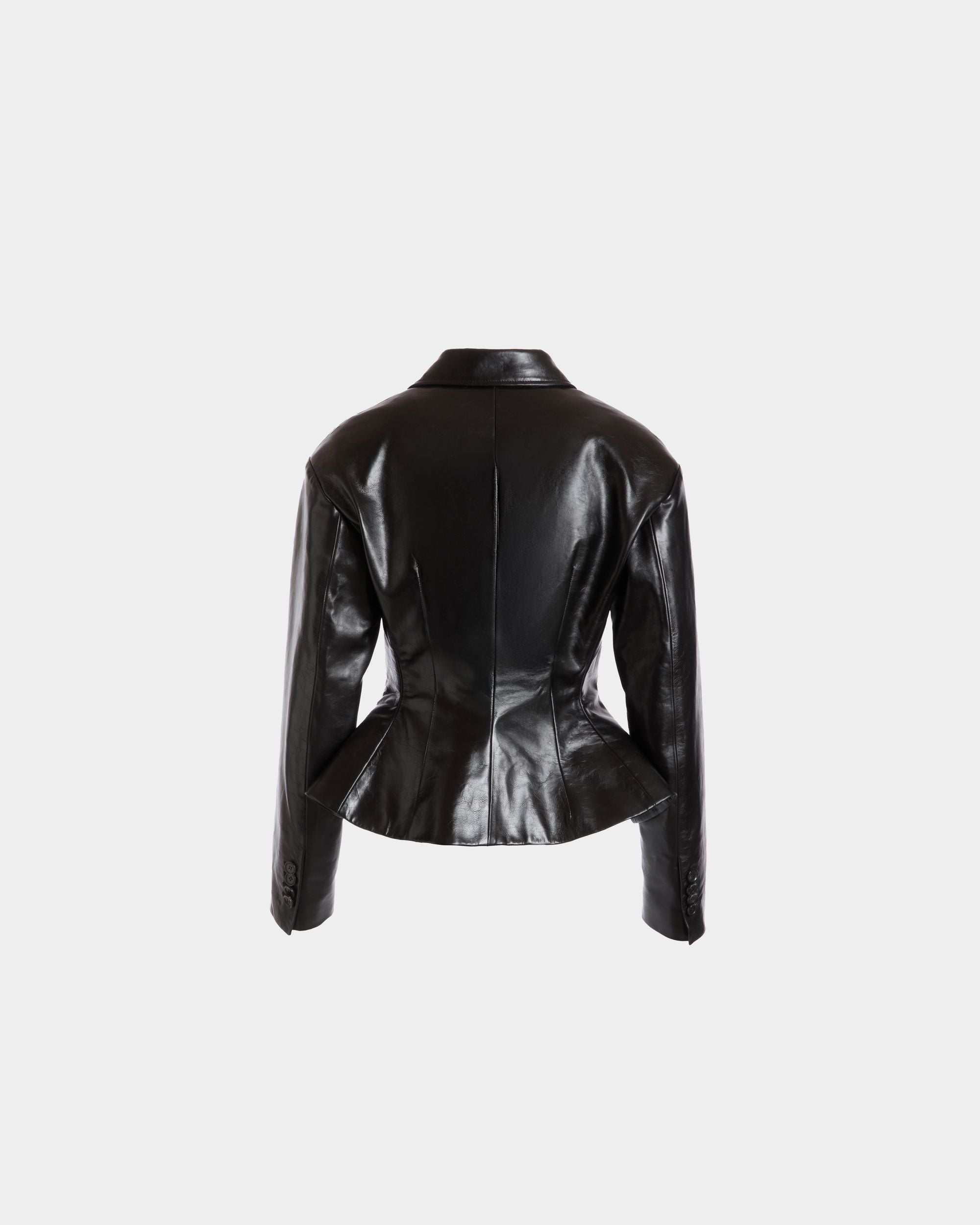Blazer Aus Schwarzem Leder - Damen - Bally - 03