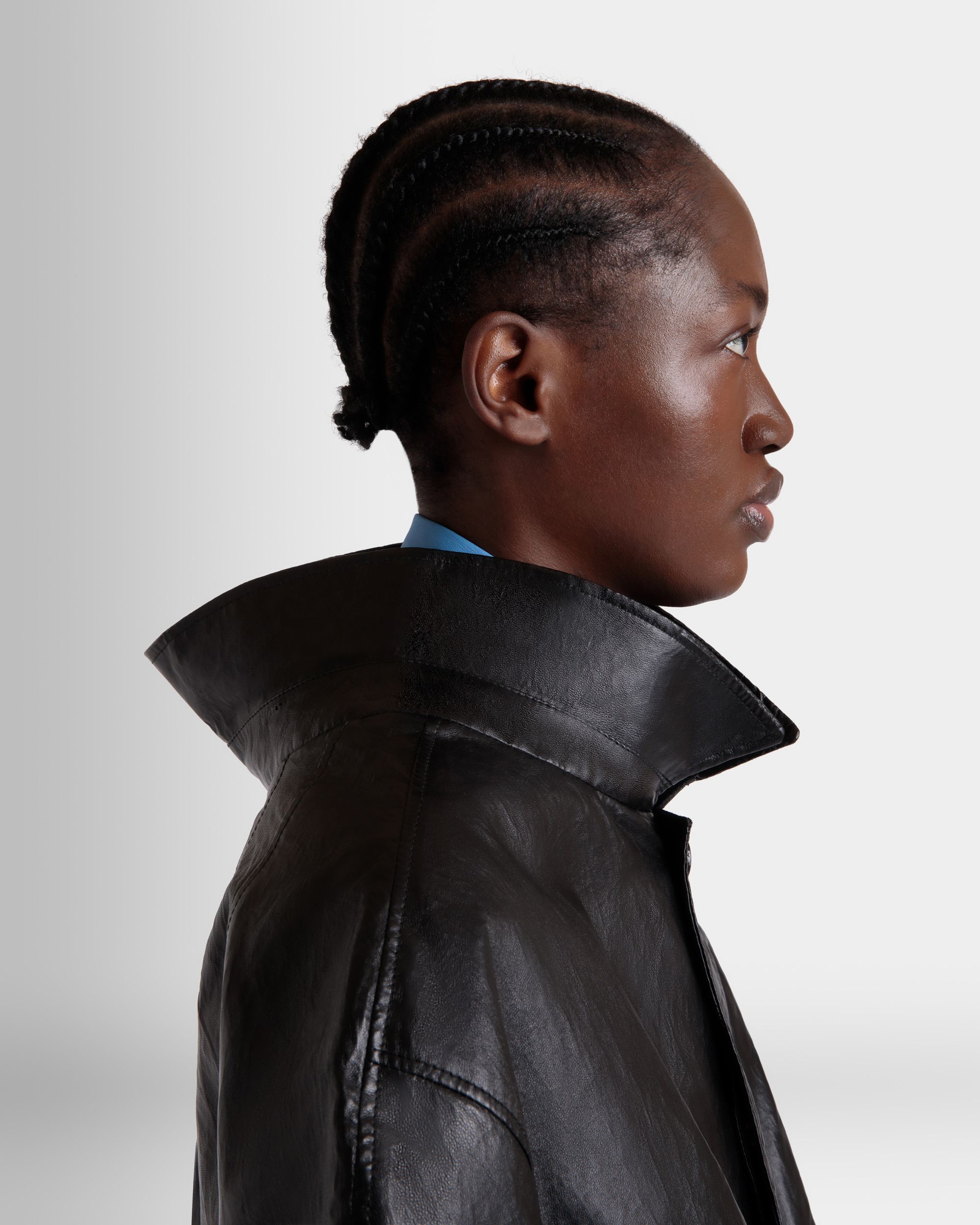 Bomberjacke Aus Leder In Schwarz - Damen - Bally - 03