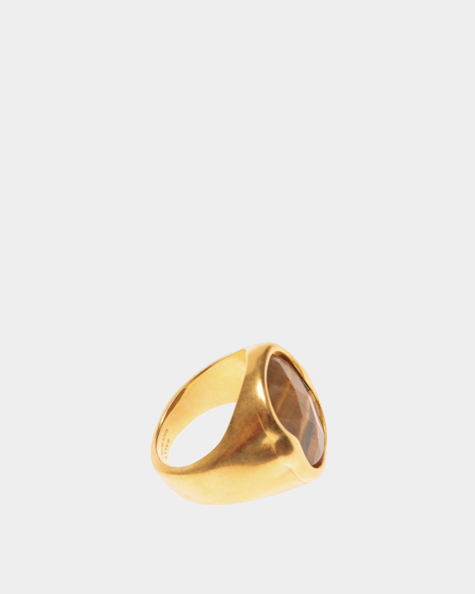 Frame Ring Gehämmert Goldfarben - Damen - Bally - 01