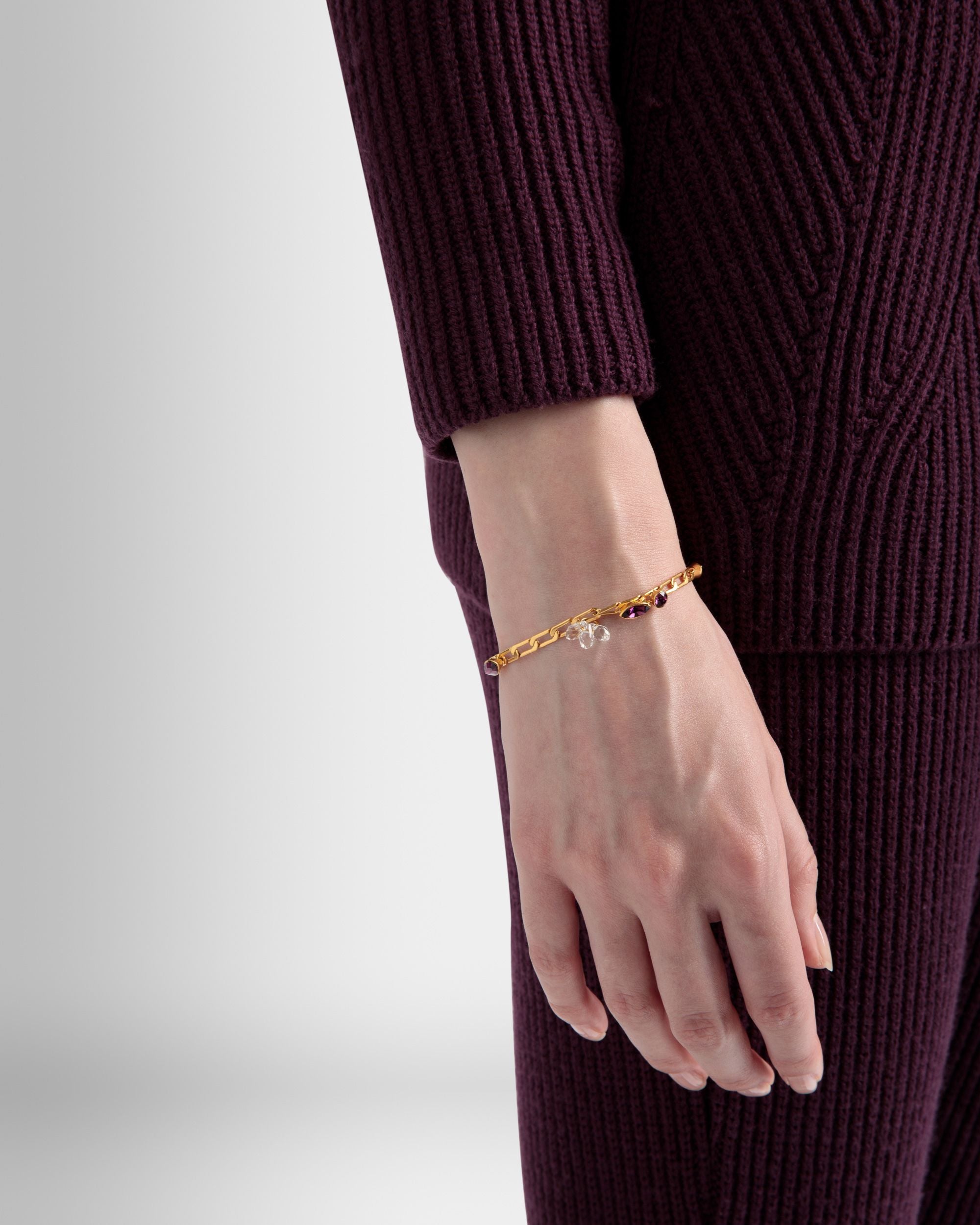 Soir Armband Gehämmert Goldfarben - Damen - Bally - 02