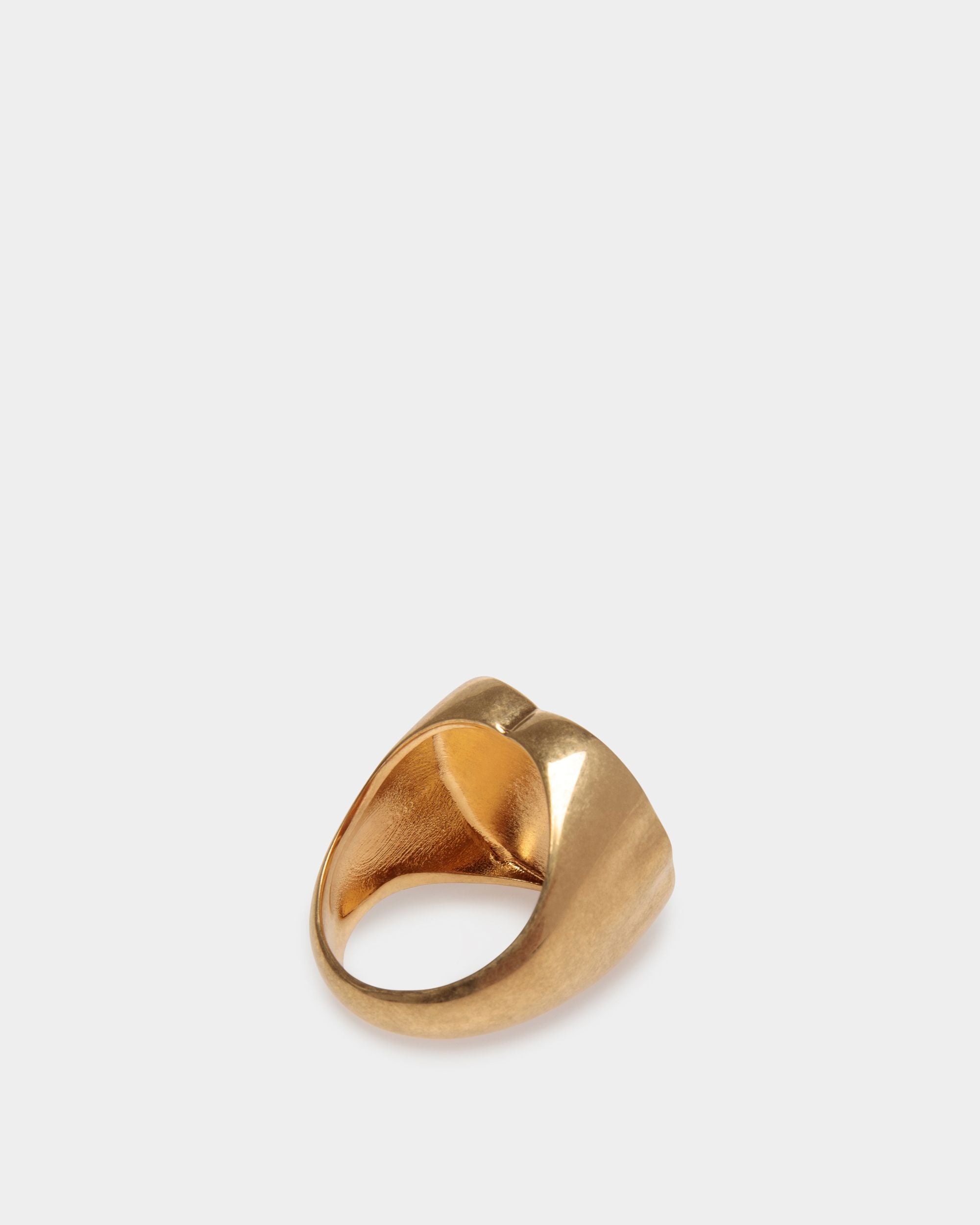 Emblem Ring Aus Goldfarbenem Ecobrass - Damen - Bally - 02