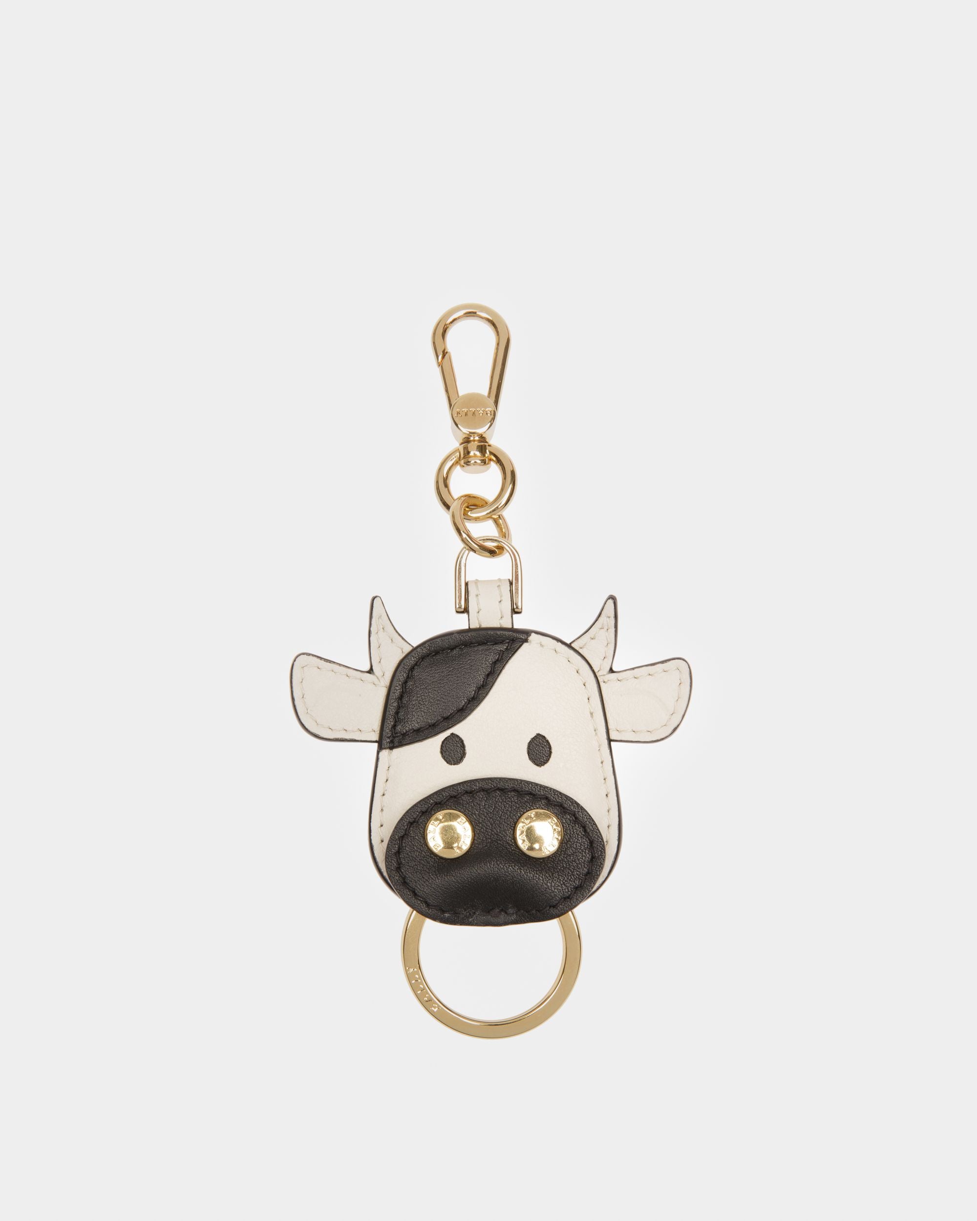 Cowye Schlüsselanhänger Aus Schwarzem Und Elfenbeinfarbenem Leder - Damen - Bally - 01