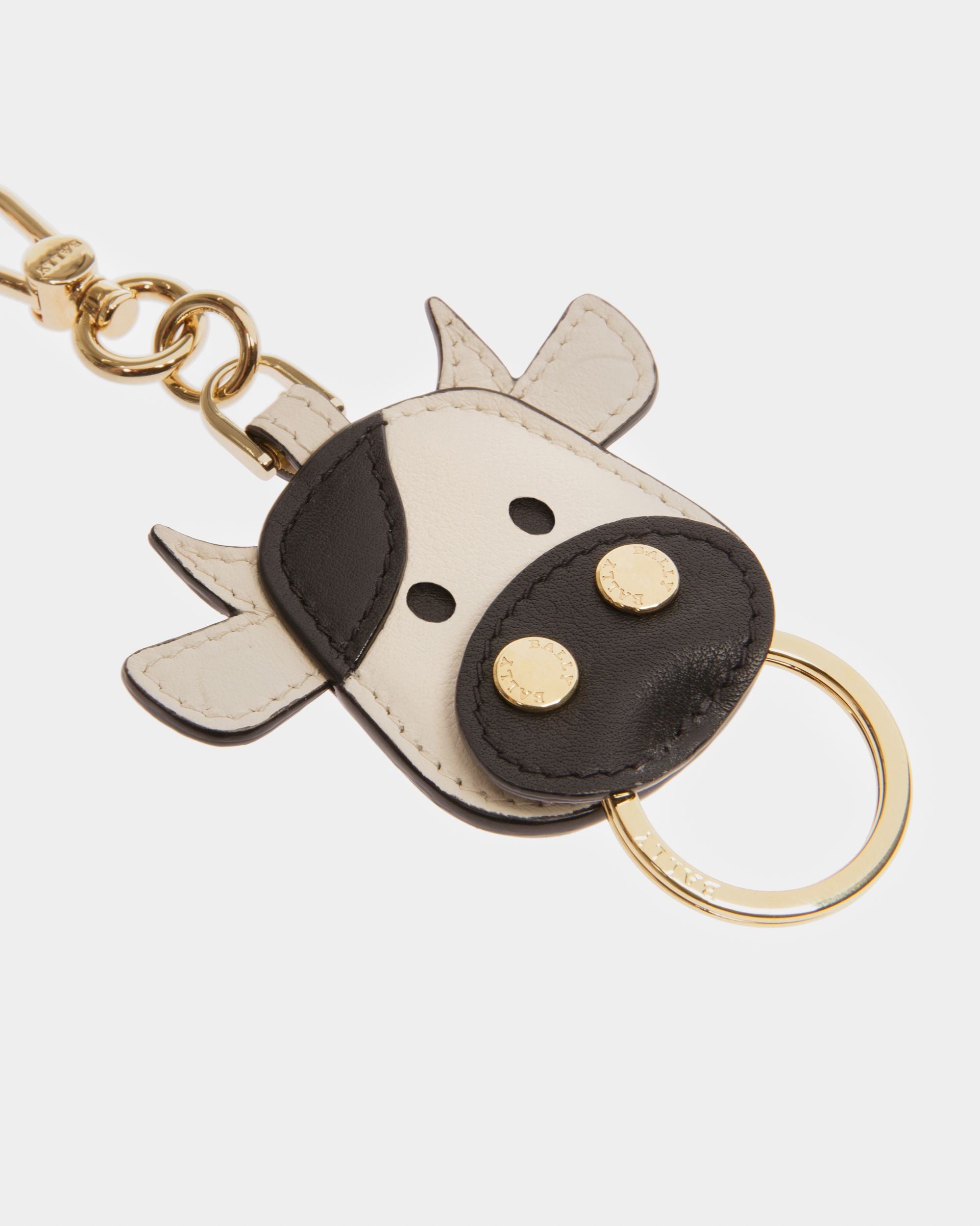Cowye Schlüsselanhänger Aus Schwarzem Und Elfenbeinfarbenem Leder - Damen - Bally - 03