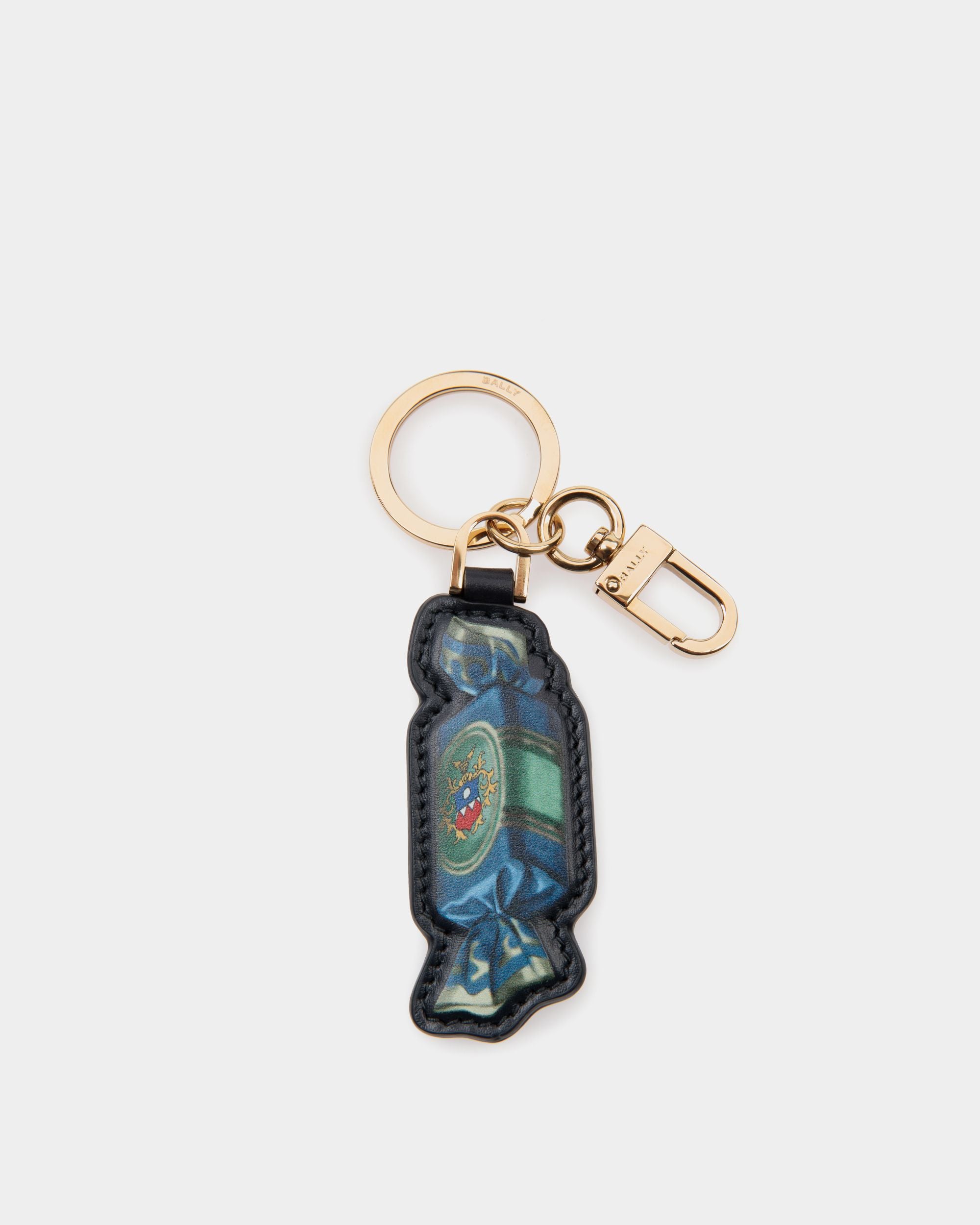 Unda Keychain In Choco-Candy Print Leather - Damen - Bally - 01