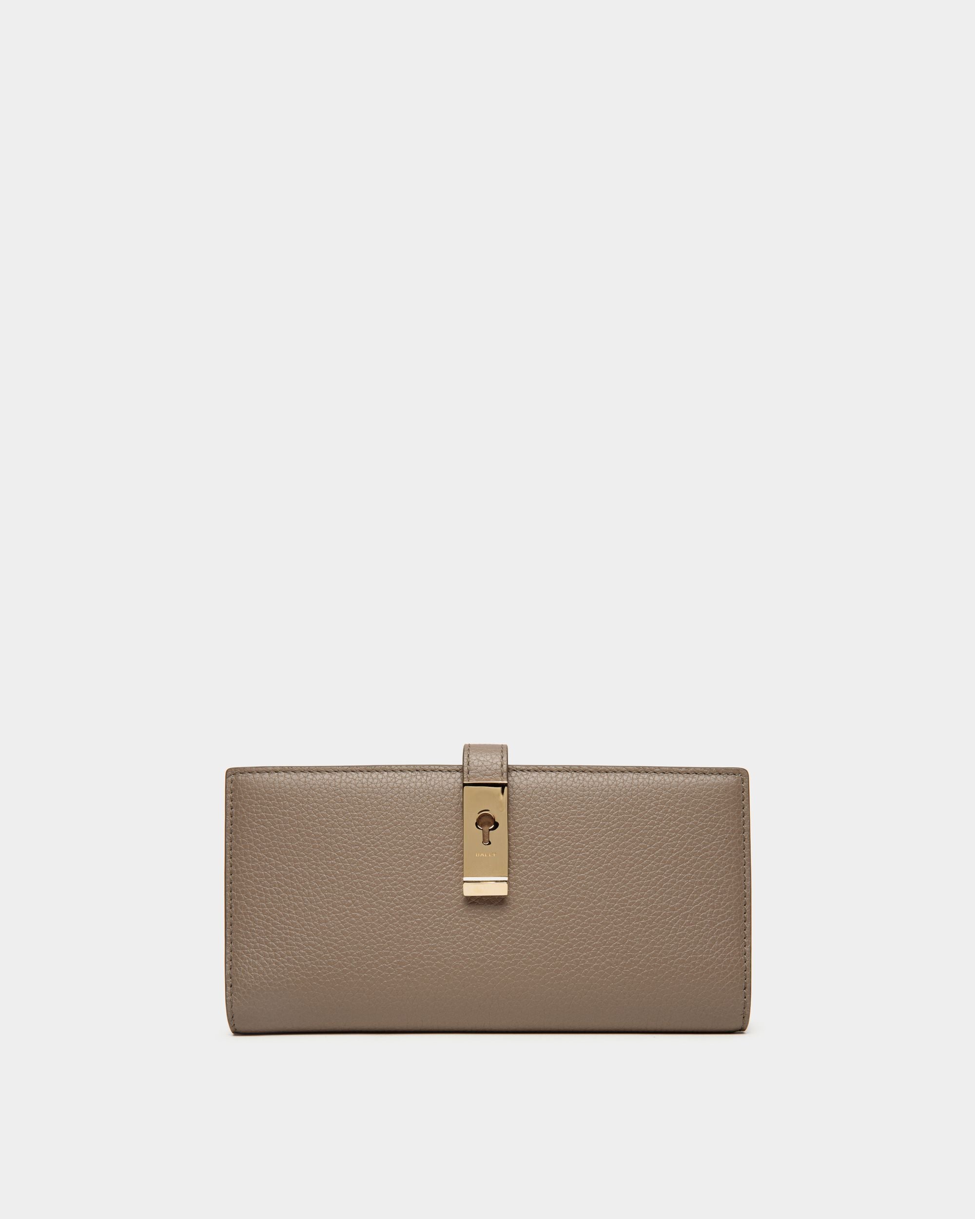 Lange Lock Me Geldbörse Aus Genarbtem Leder In Taupe - Damen - Bally - 01