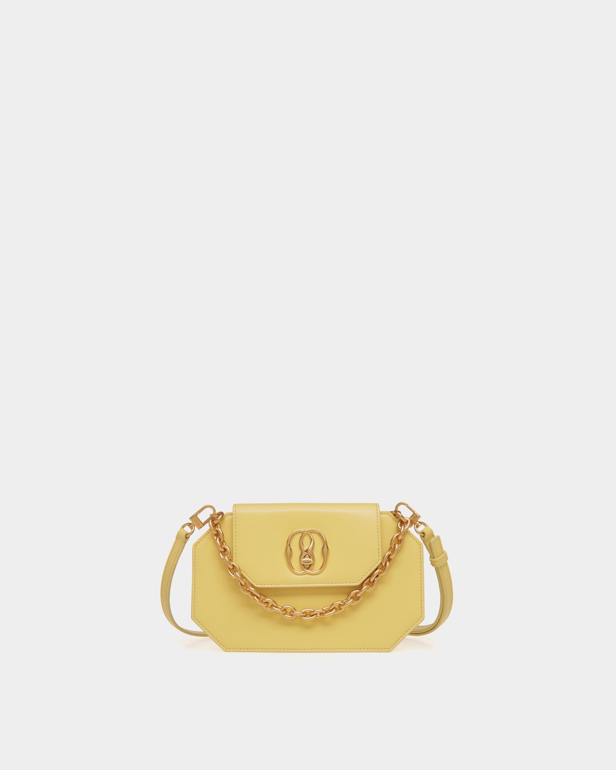 Emblem Mini Bag Aus Gebürstetem Leder In Vanana Yellow - Damen - Bally - 01