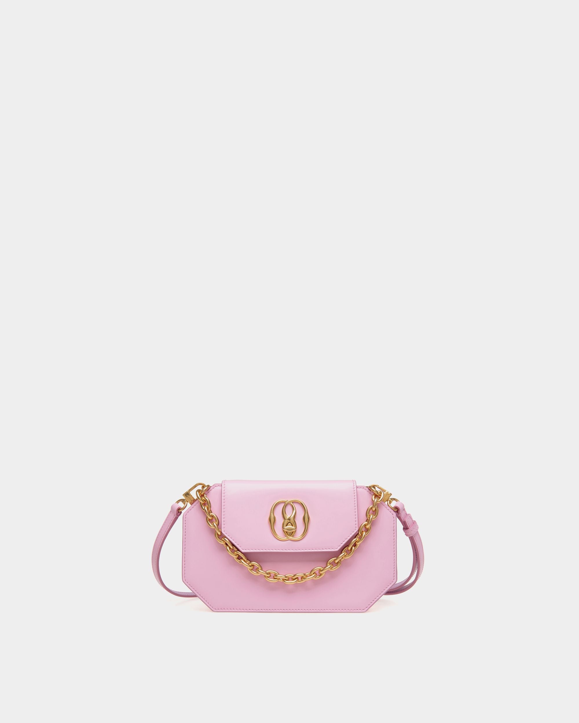 Emblem Minibag Aus Rosa Lackleder - Damen - Bally - 01