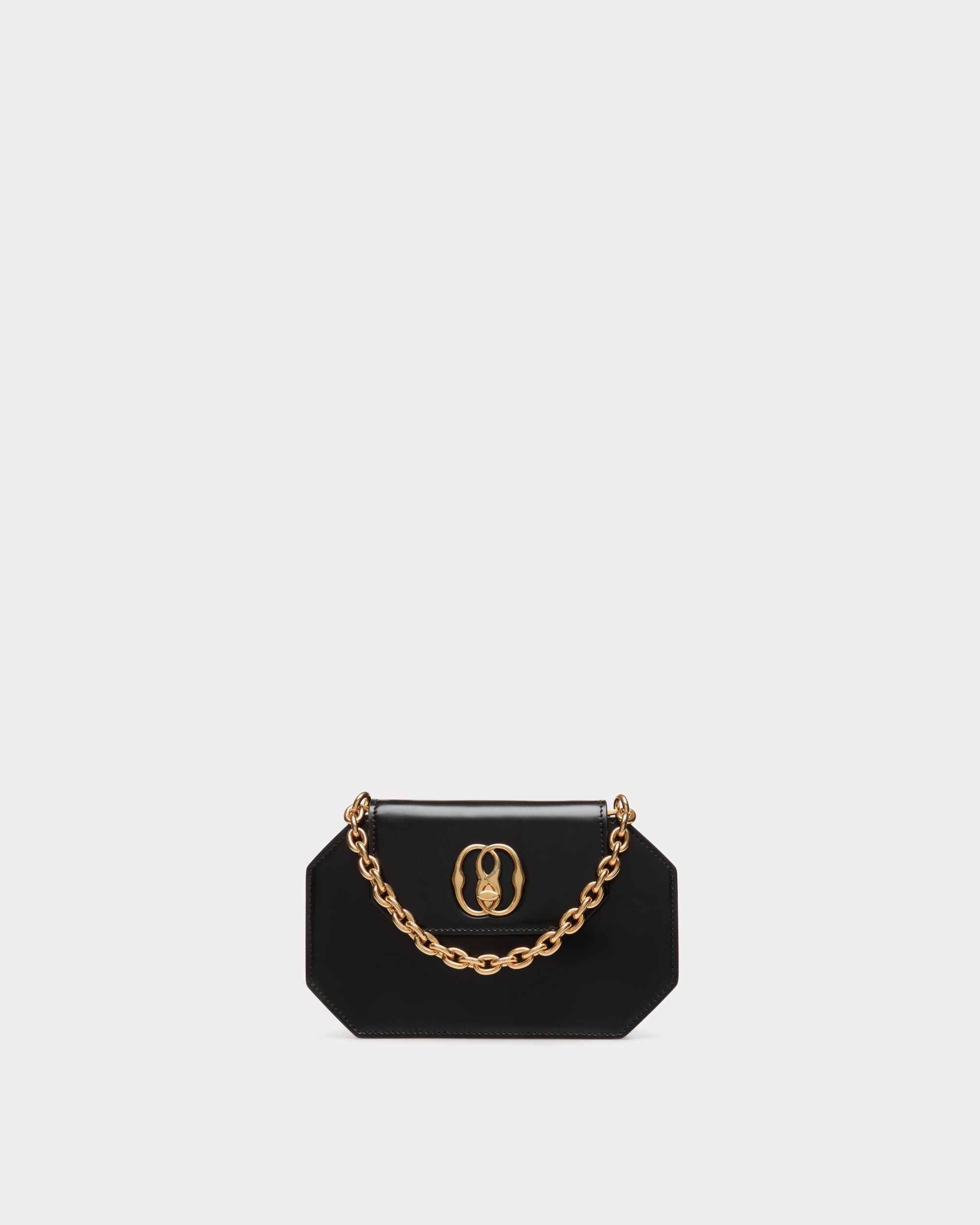 Emblem Minibag In Black Leather - Damen - Bally - 01