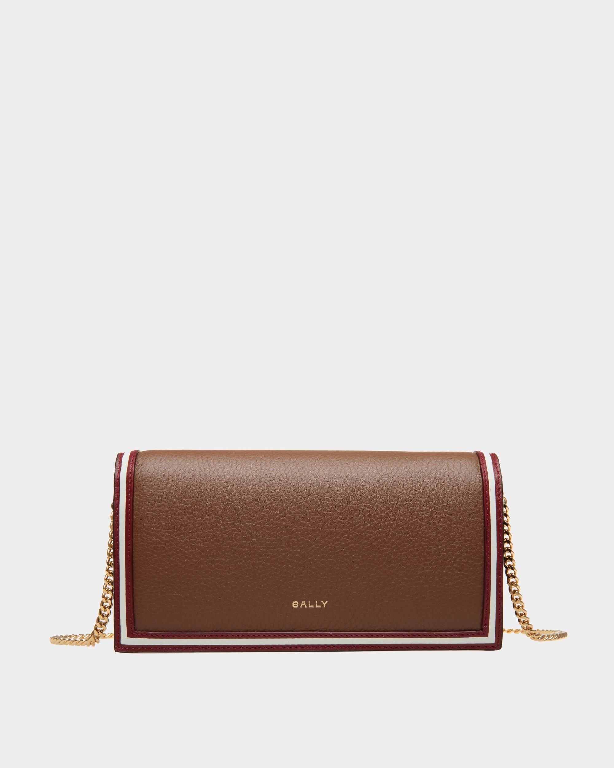 Code Geldbörse Aus Braunem Leder Mit Kette - Damen - Bally - 01