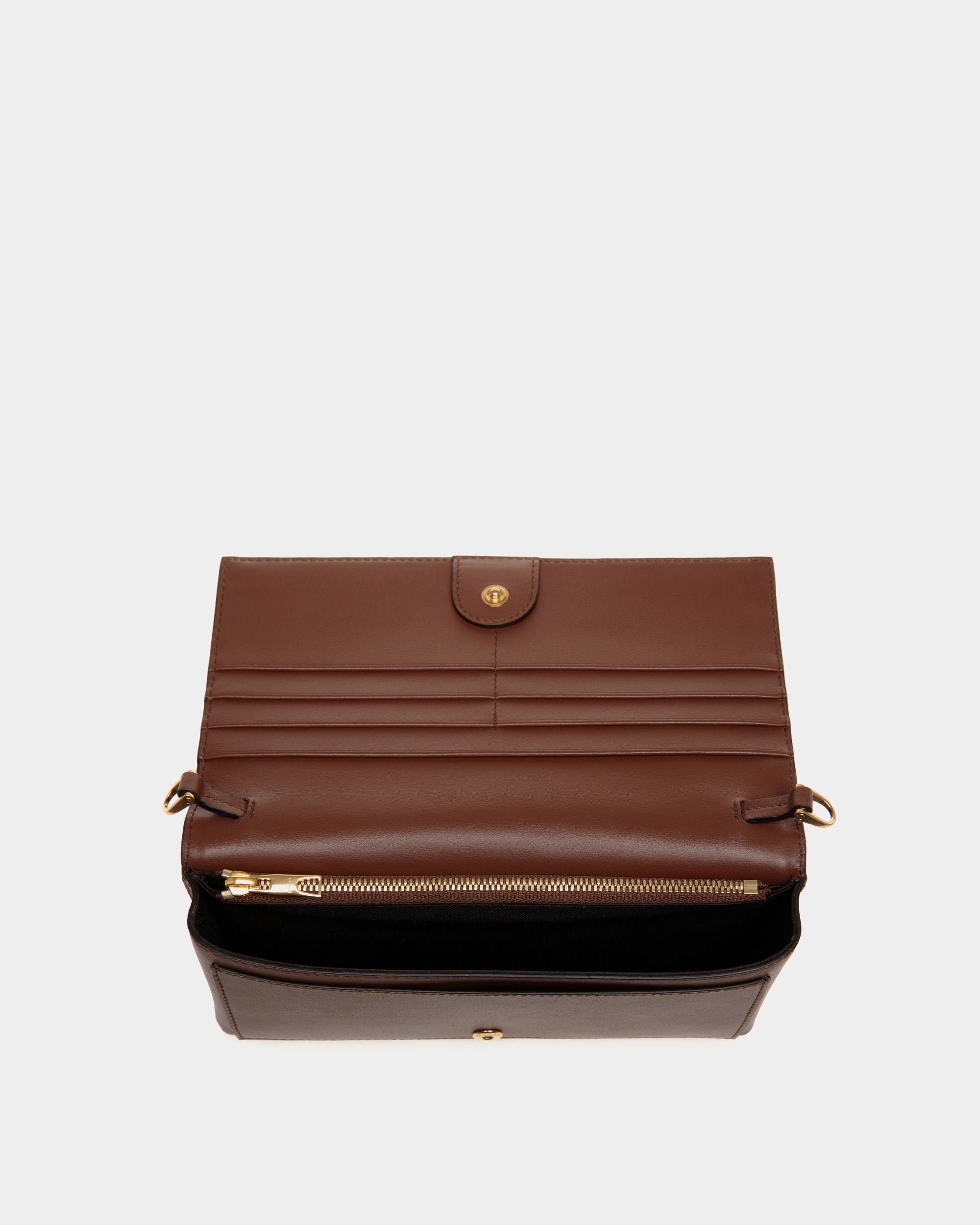 Code Geldbörse Aus Braunem Leder Mit Kette - Damen - Bally - 03