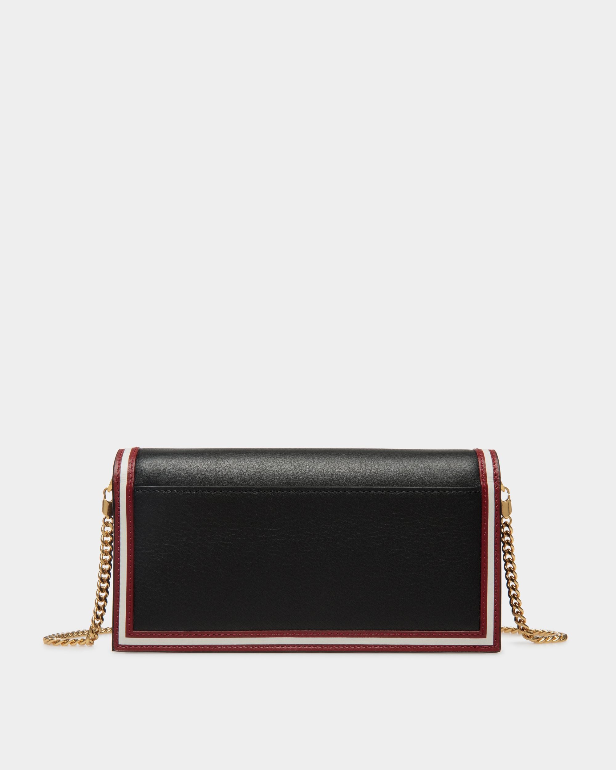 Code Geldbörse Mit Kette Aus Leder In Schwarz - Damen - Bally - 02