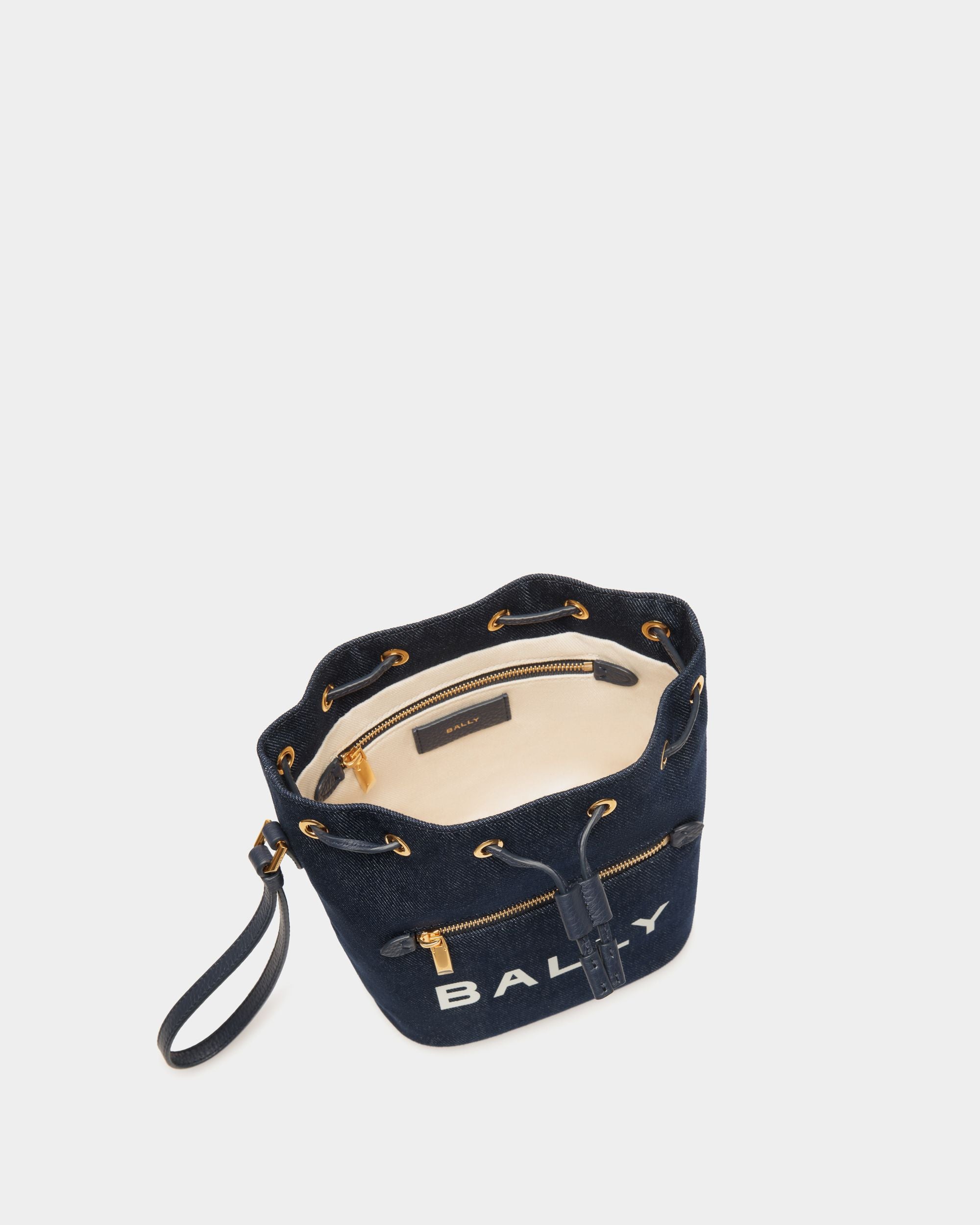 Mini-Beuteltasche Aus Blauem Denim - Damen - Bally - 03