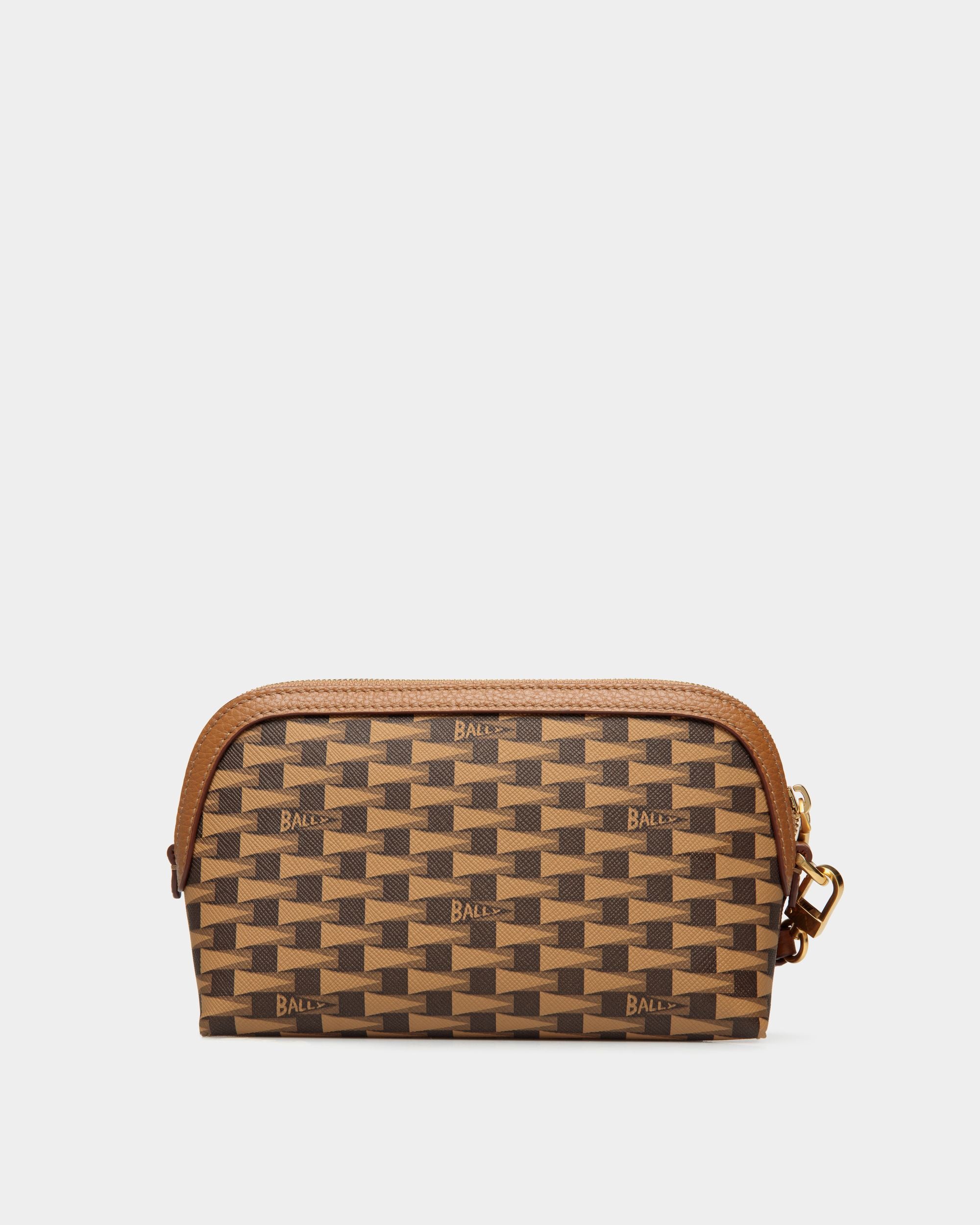 Pennant Pochette Mit Handschlaufe Und Pennant-Motiv In Braun - Damen - Bally - 02