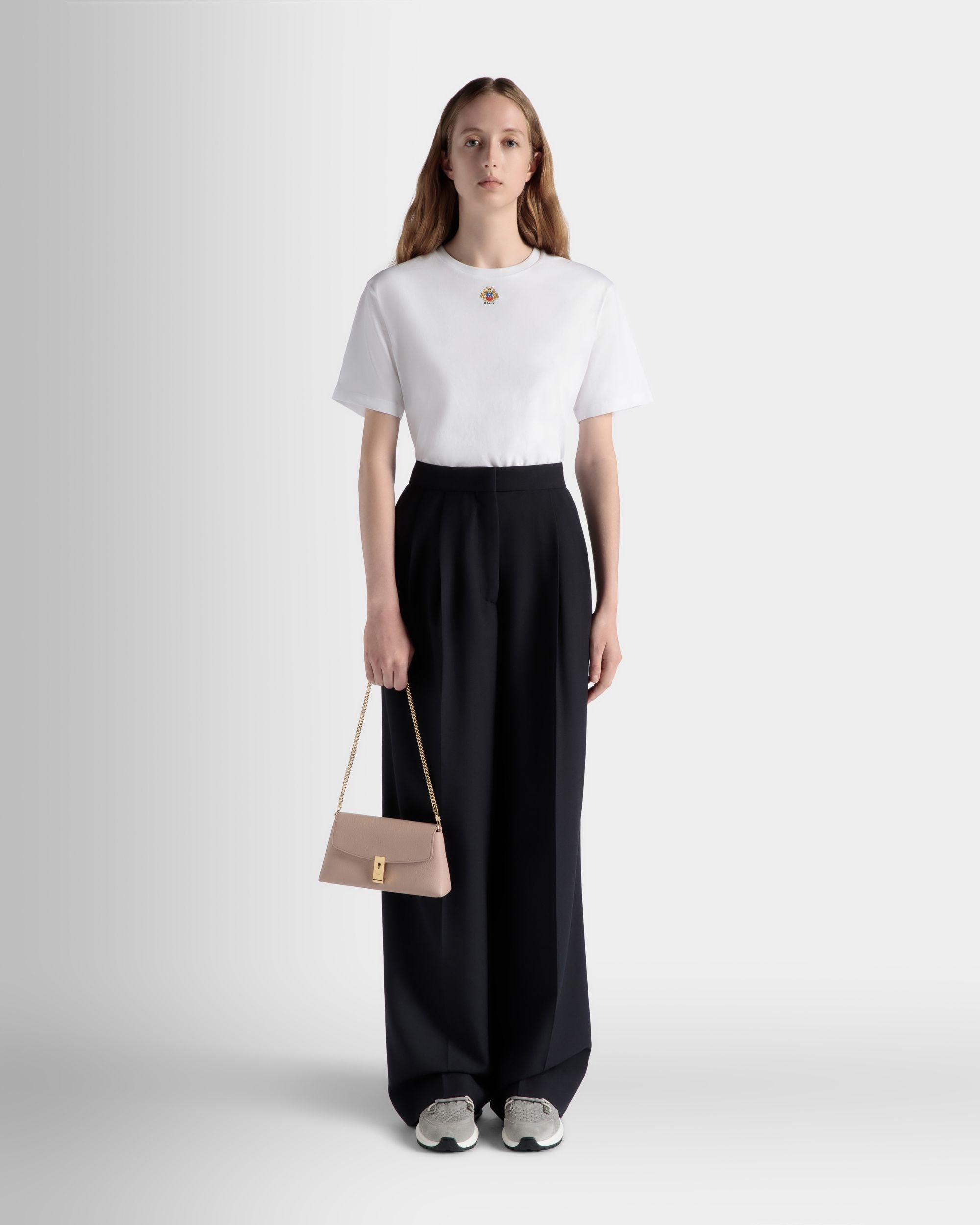 Lock Me Multifunktionale Minitasche Aus Genarbtem Leder In Hellbeige - Damen - Bally - 05