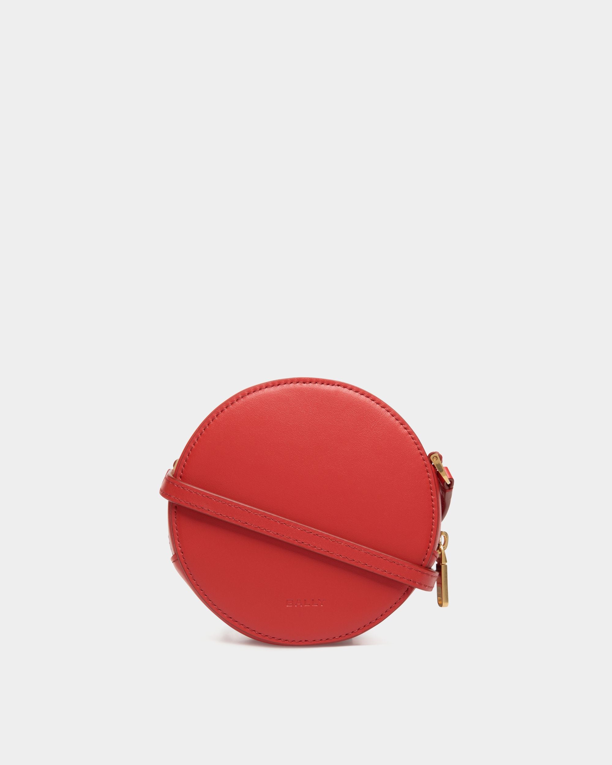 Swissness Round Minibag Mit Nieten Aus Leder In Candy Red - Damen - Bally - 02