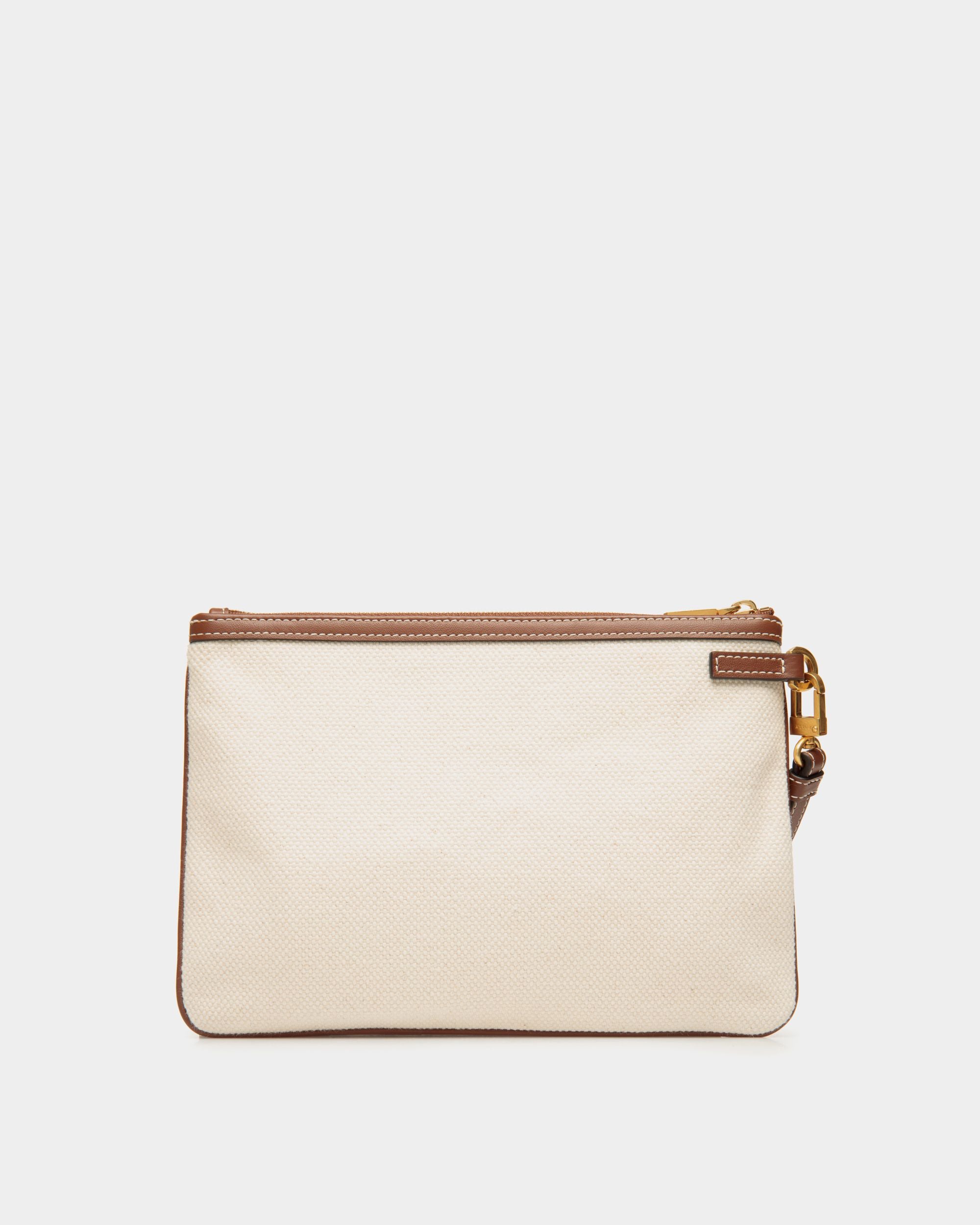 Akelei Pouch In Beige Fabric - Damen - Bally - 01