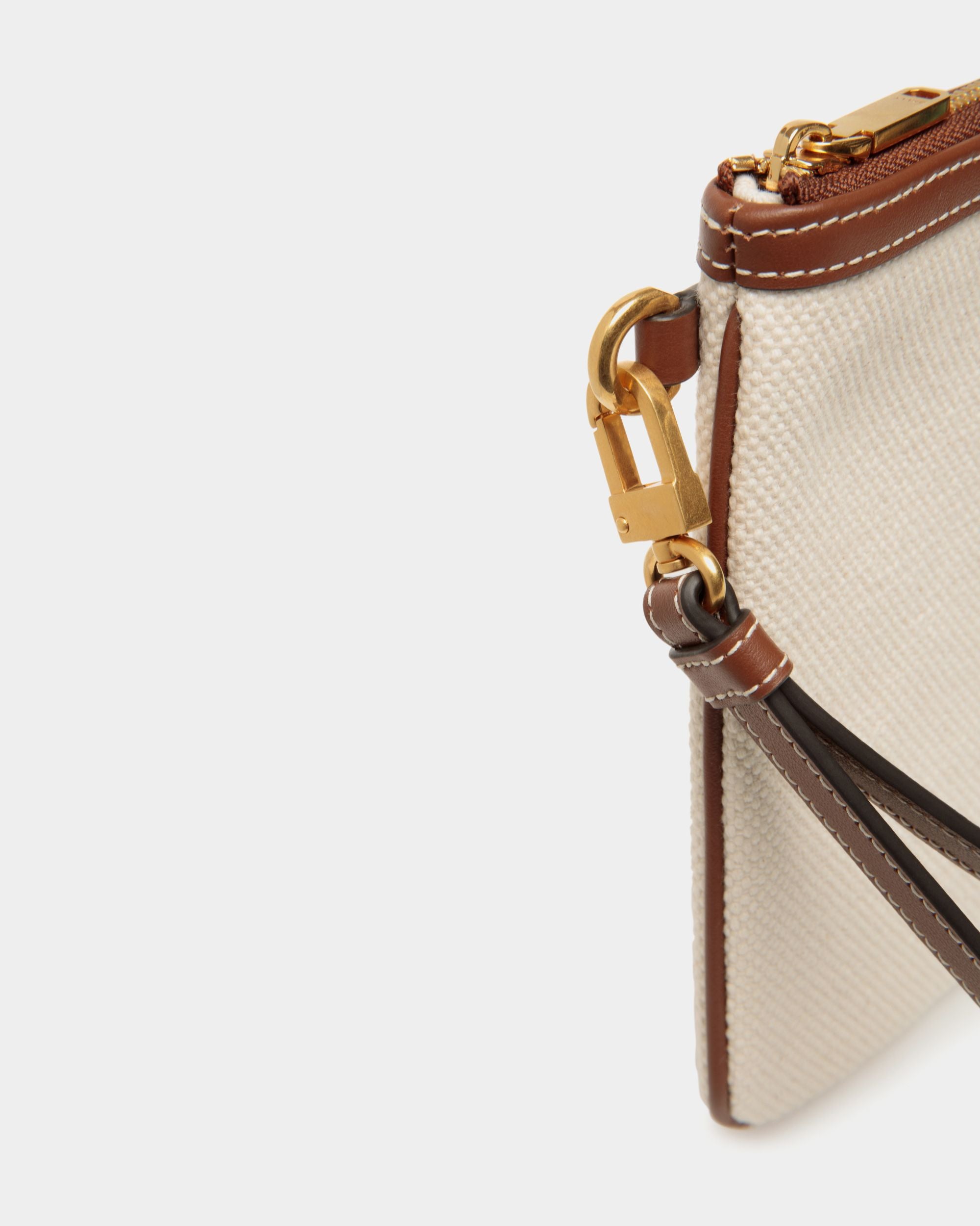 Akelei Pouch In Beige Fabric - Damen - Bally - 04