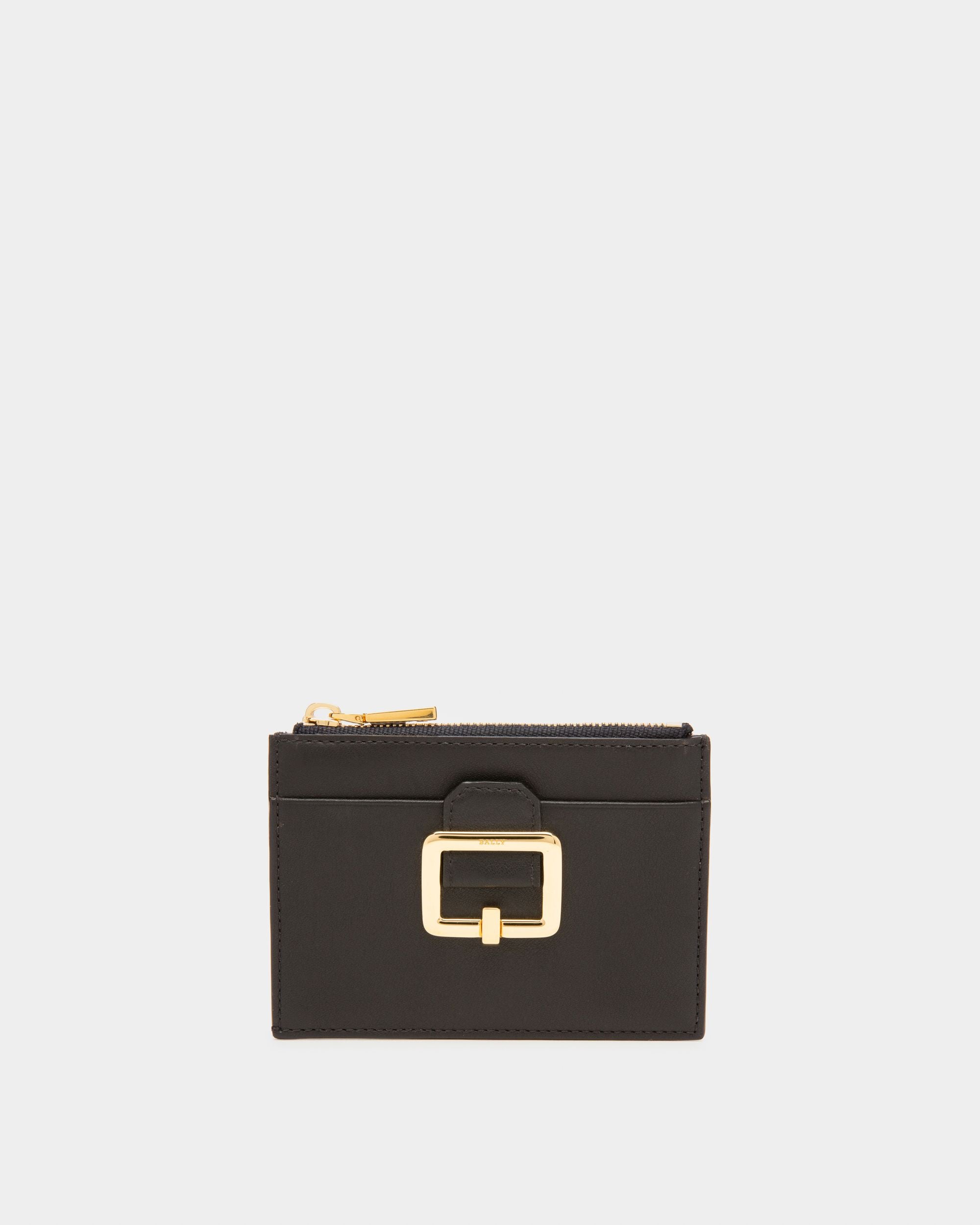 Justy Portemonnaie Aus Schwarzem Leder - Damen - Bally - 01