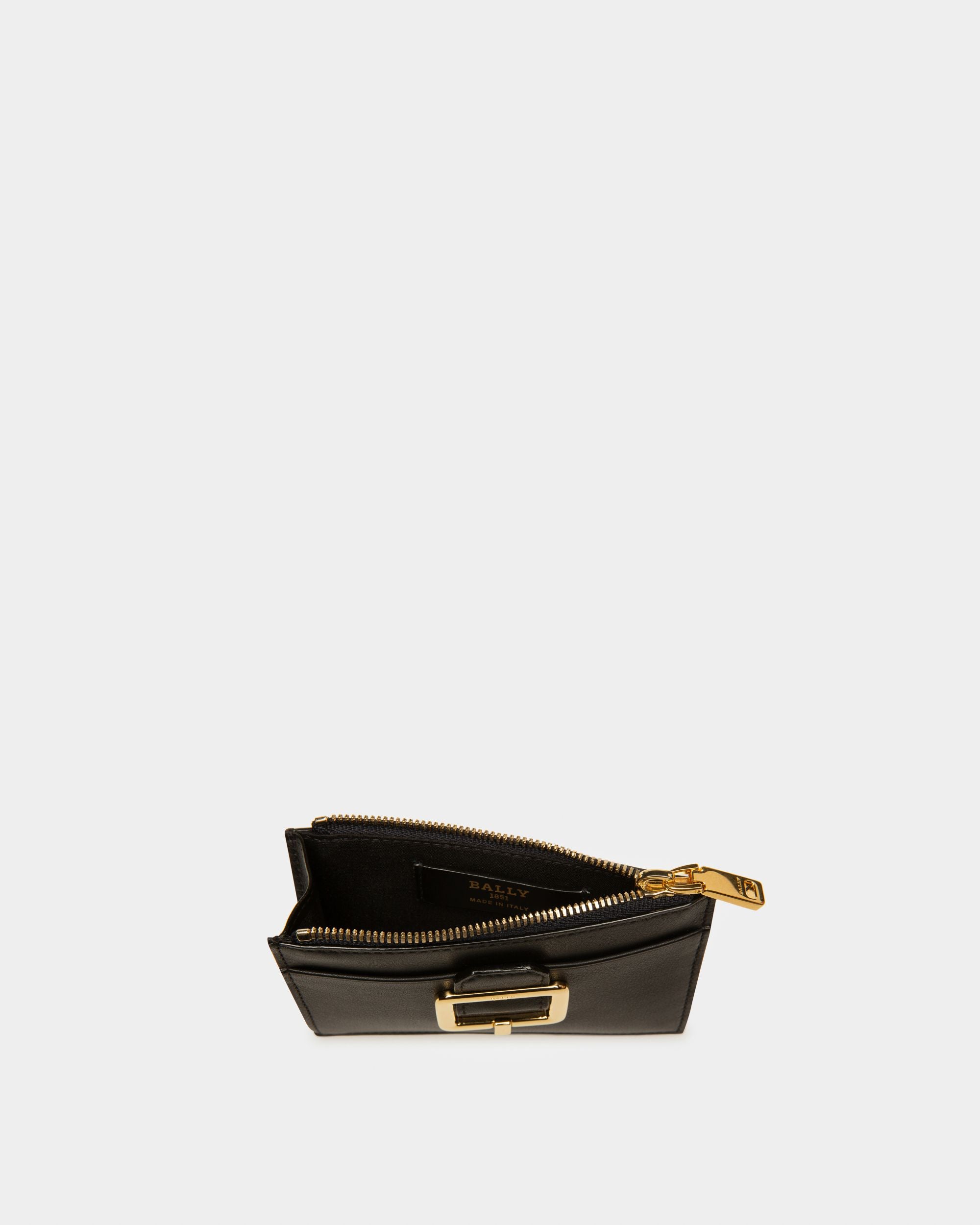 Justy Portemonnaie Aus Schwarzem Leder - Damen - Bally - 03