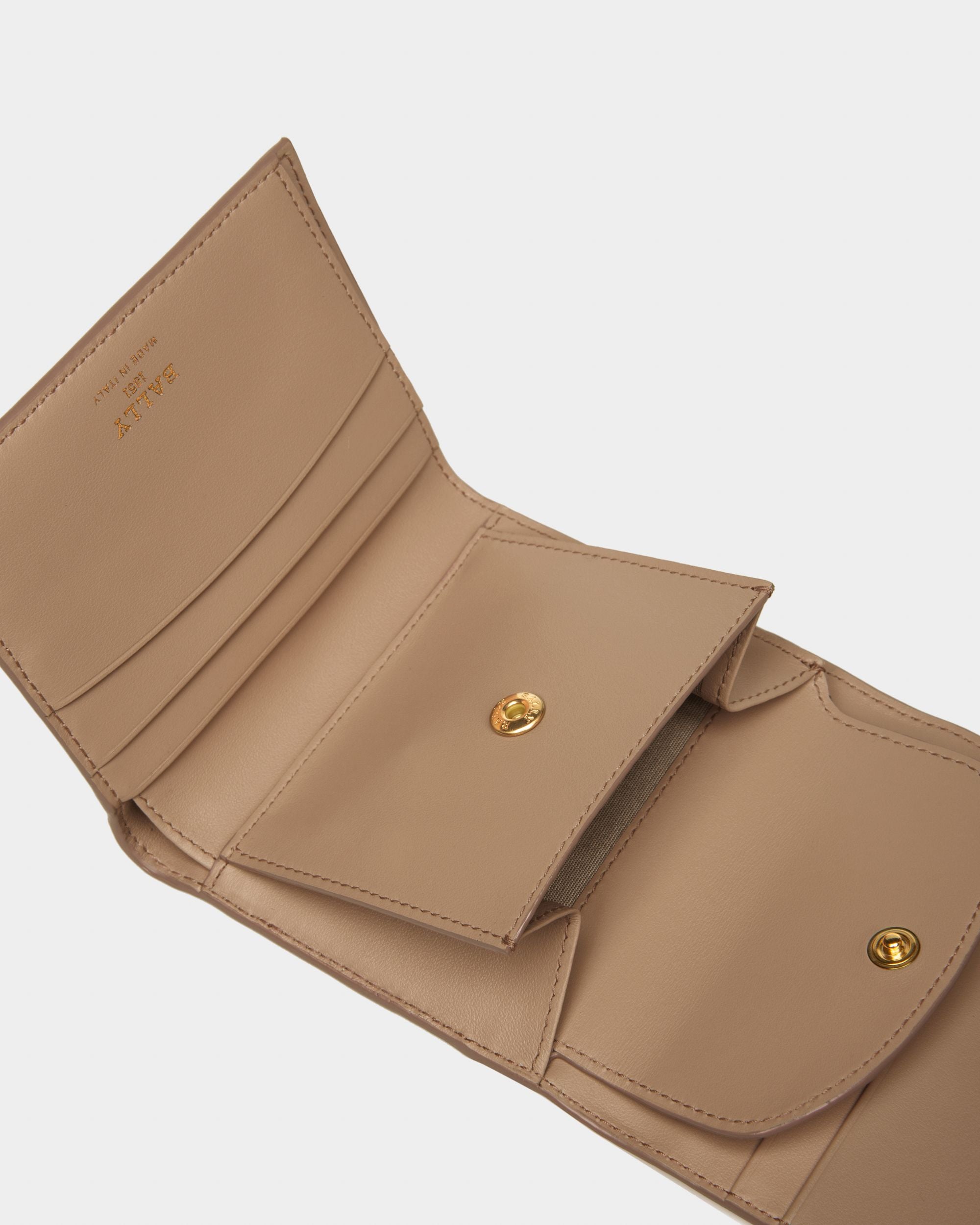 Blessy Portemonnaie Aus Taupefarbenem Leder - Damen - Bally - 04
