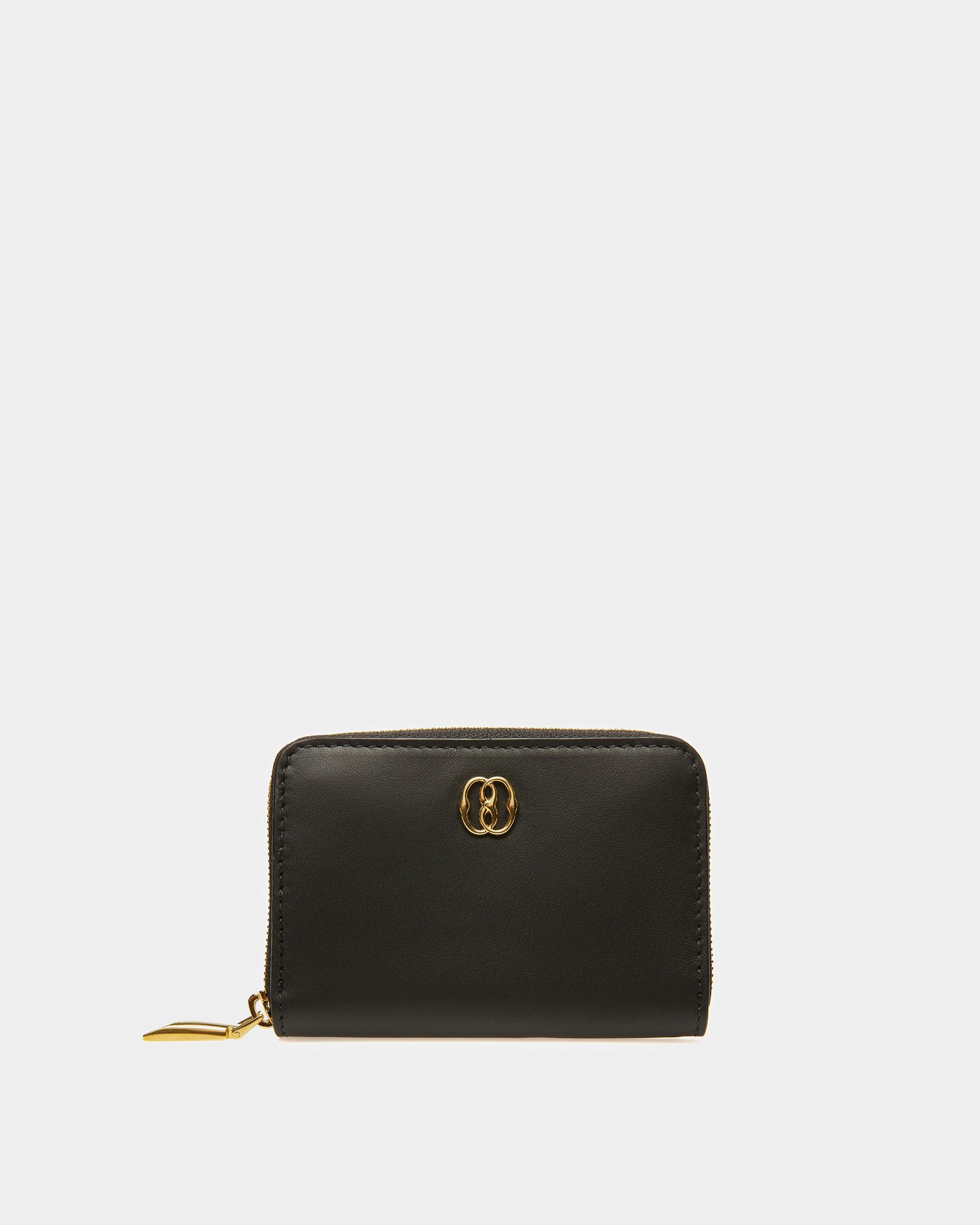 Emblem Geldbörse Für Münzen Und Karten Aus Leder In Schwarz - Damen - Bally - 01