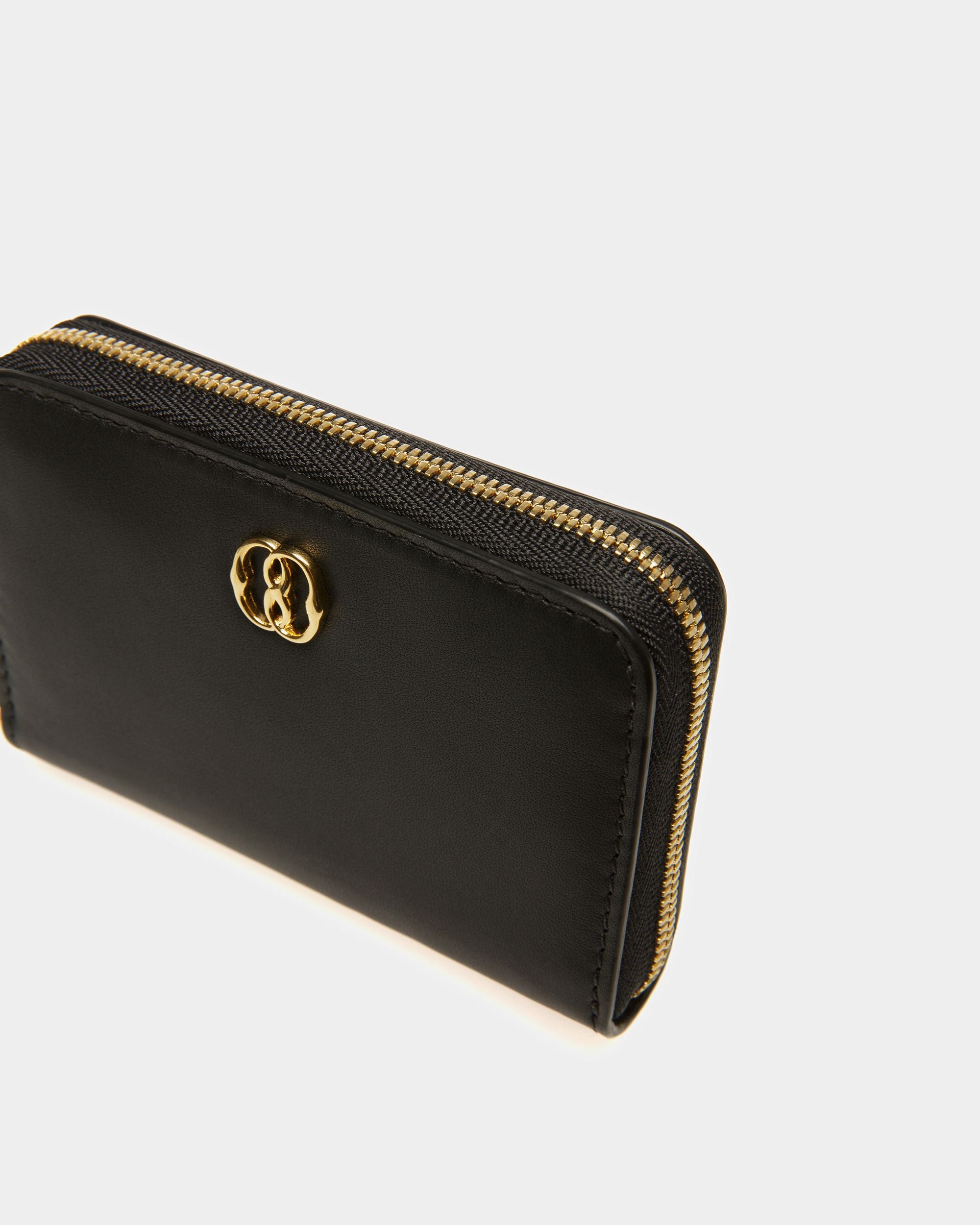 Emblem Geldbörse Für Münzen Und Karten Aus Leder In Schwarz - Damen - Bally - 04