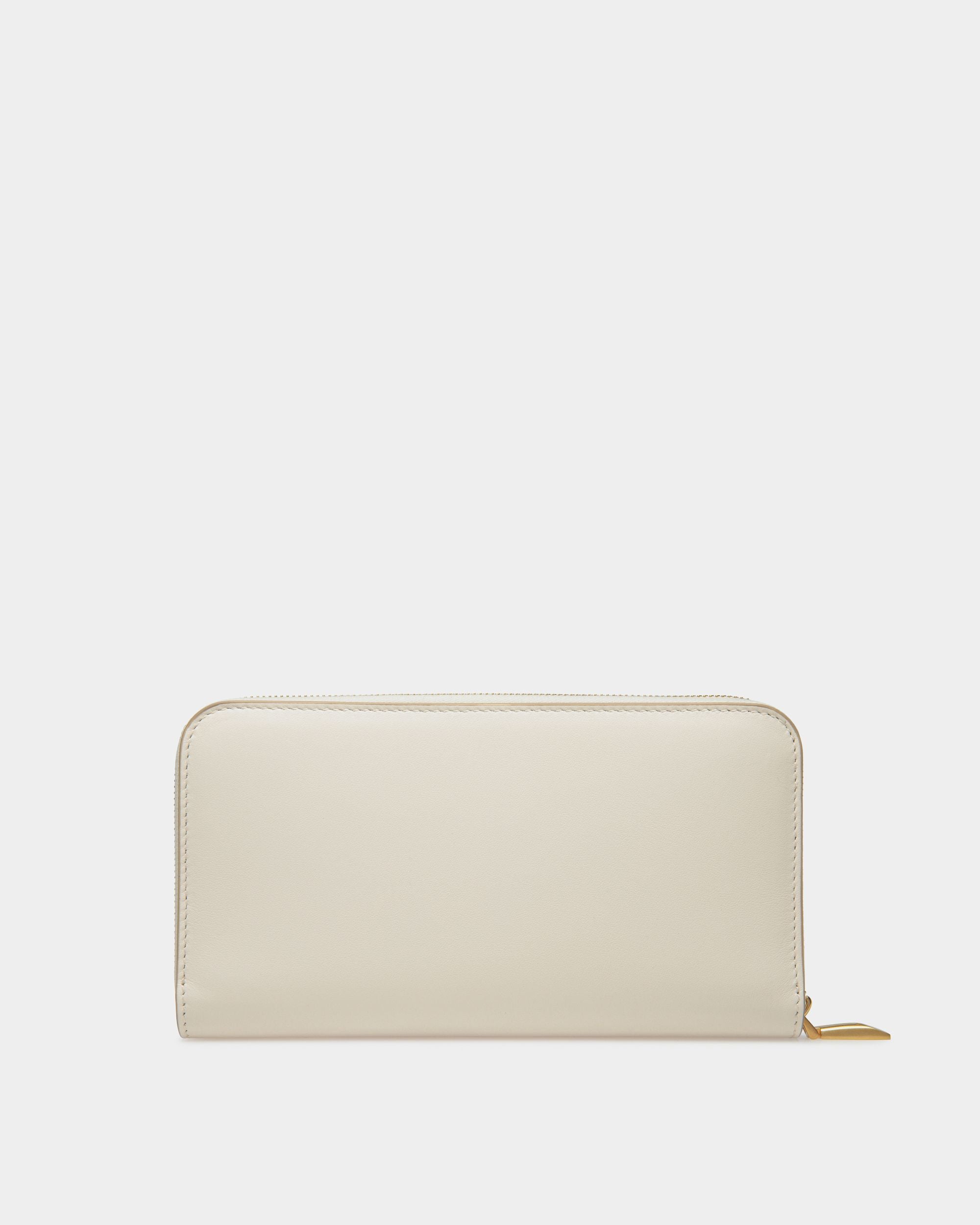 Lange Emblem Brieftasche Aus Leder In Weiß - Damen - Bally - 02