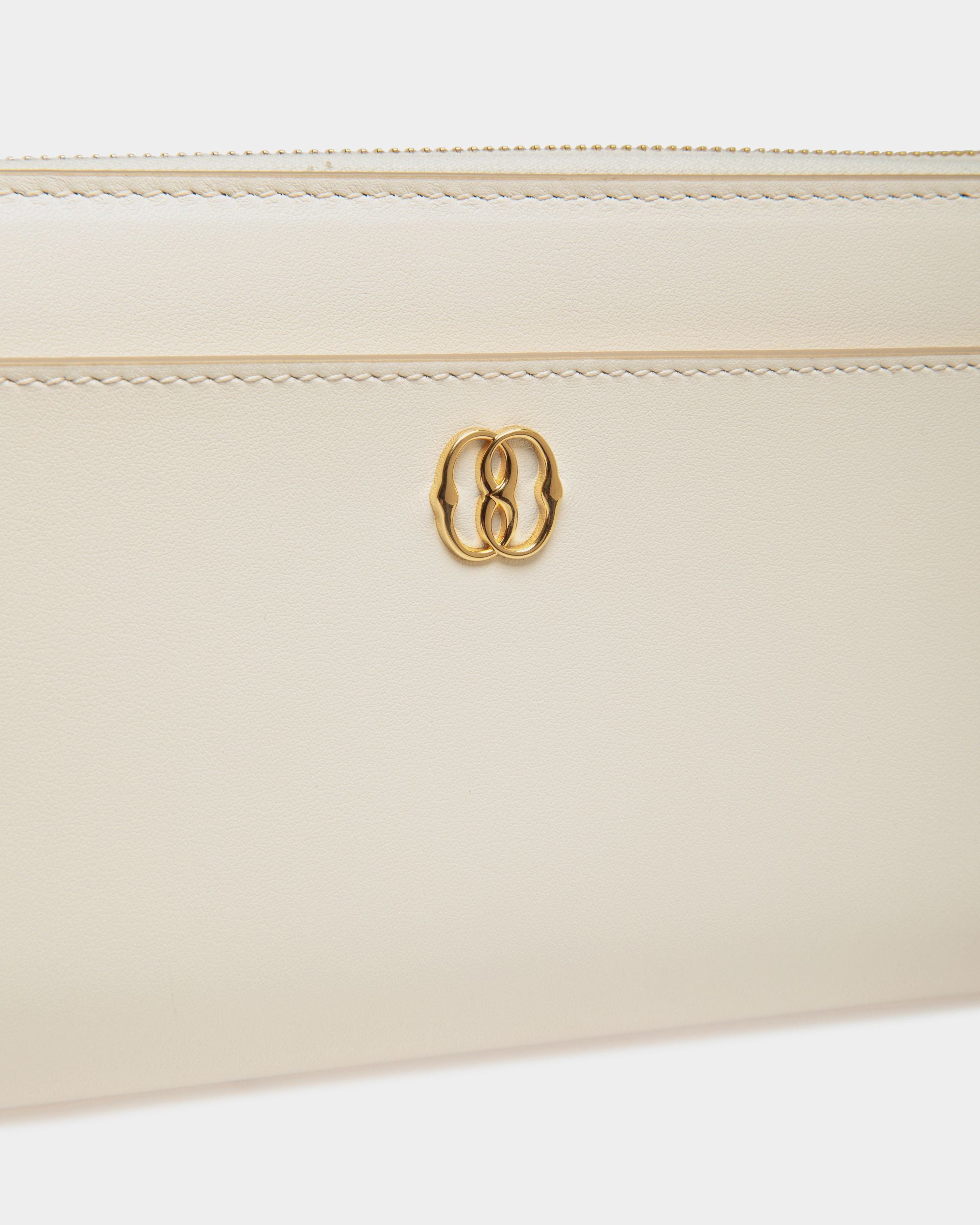 Lange Emblem Brieftasche Aus Leder In Weiß - Damen - Bally - 04