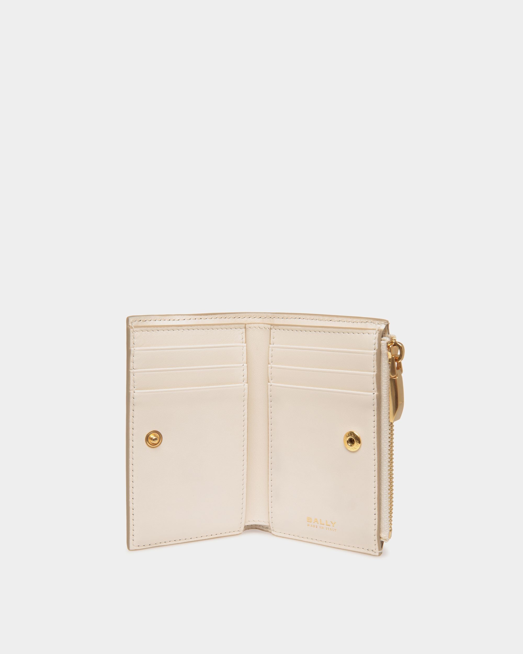 Bally Spell Geldbörse Aus Leder In Bone - Damen - Bally - 03