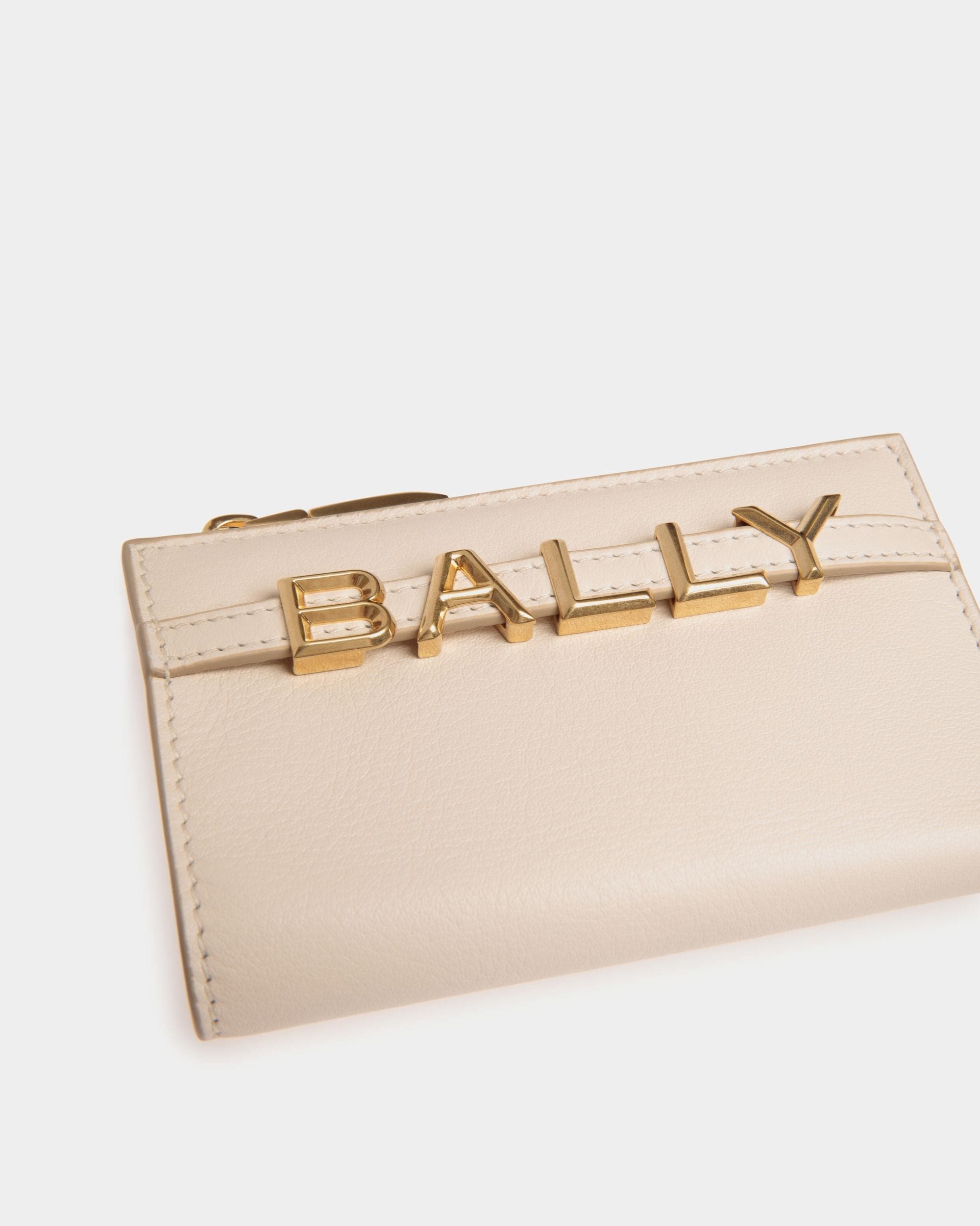 Bally Spell Geldbörse Aus Leder In Bone - Damen - Bally - 04