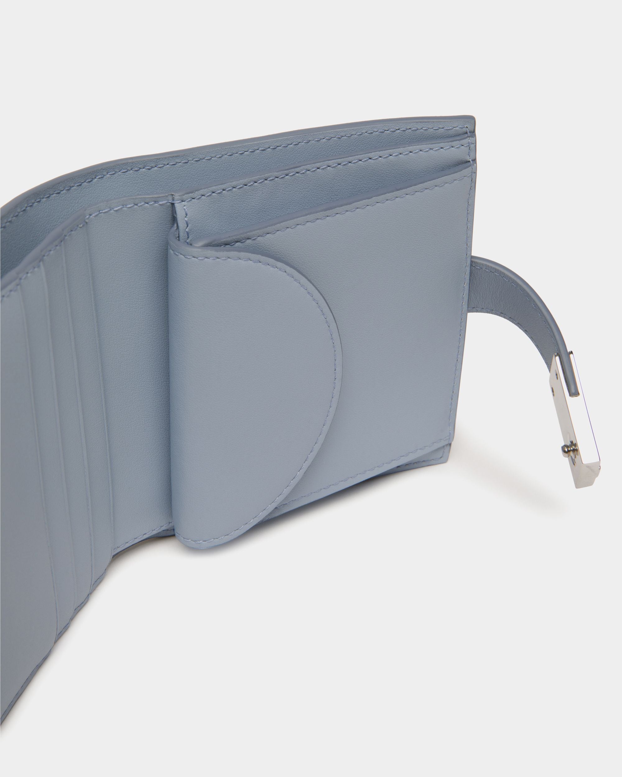 Ollam Geldbörse Aus Leder In Light Blue - Damen - Bally - 04