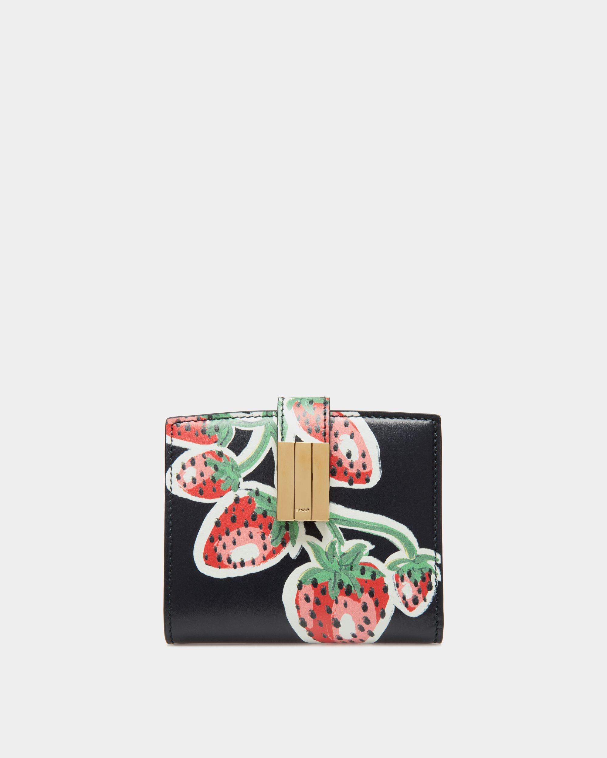 Ollam Geldbörse Aus Bedrucktem Leder In Strawberry - Damen - Bally - 01