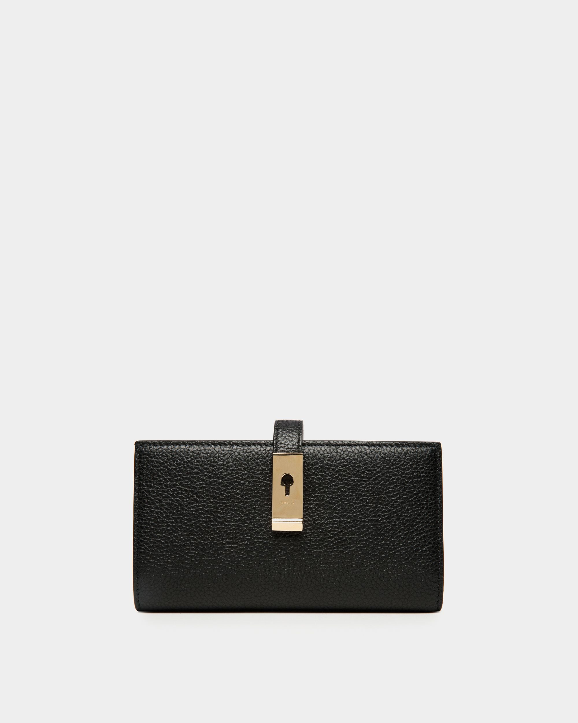 Lock Me Geldbörse Aus Genarbtem Leder In Schwarz - Damen - Bally - 01
