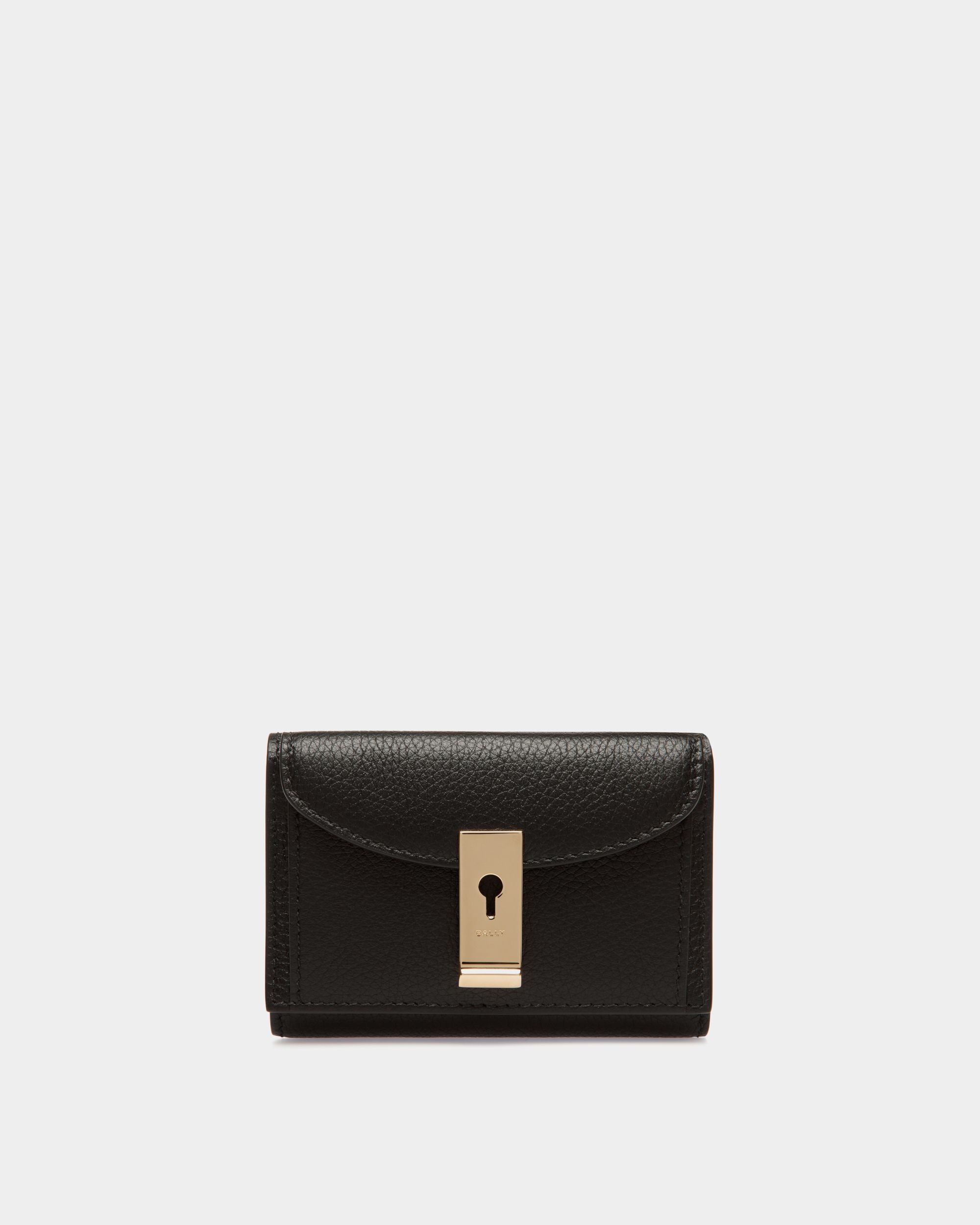Lock Me Geldbörse Aus Genarbtem Leder In Schwarz - Damen - Bally - 01