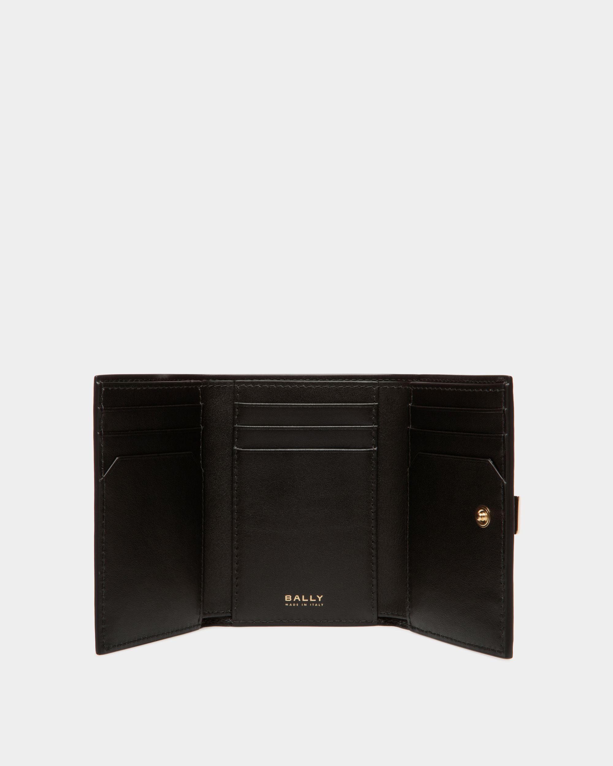 Lock Me Geldbörse Aus Genarbtem Leder In Schwarz - Damen - Bally - 03