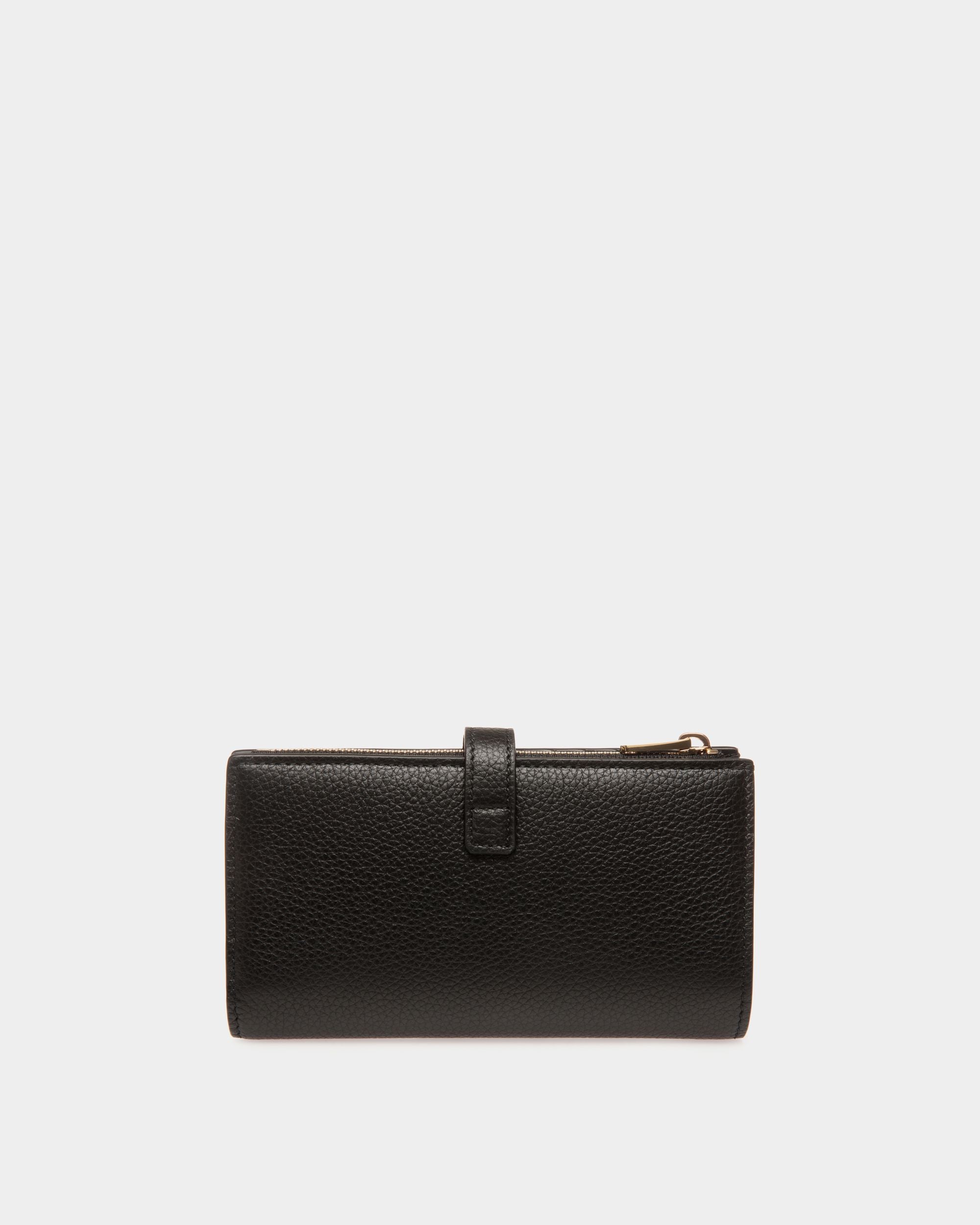 Lock Me Lange Geldbörse Aus Genarbtem Leder In Schwarz - Damen - Bally - 02