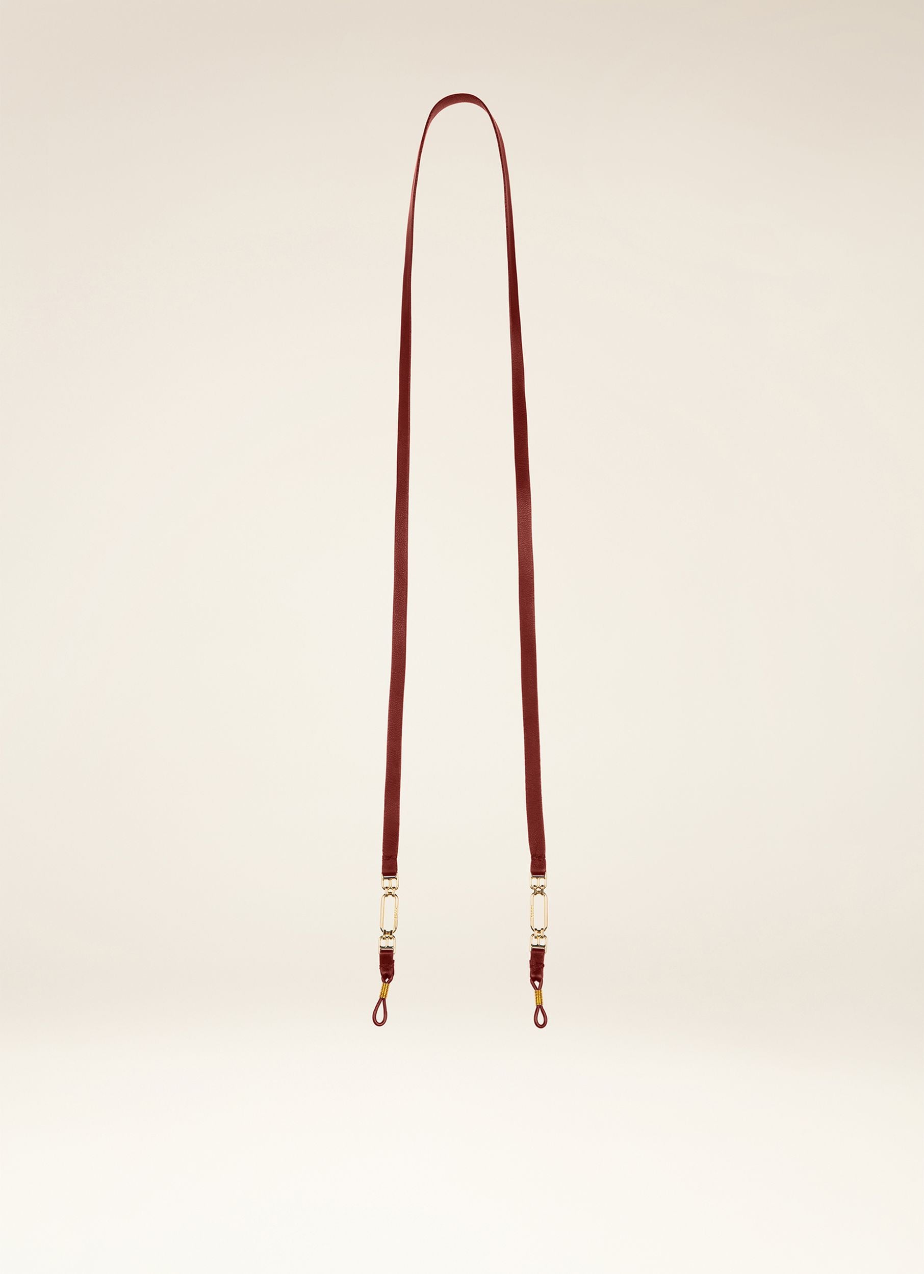 Brillenband Mit Bb-Motiv Lederaccessoire In Traditionsrot - Damen - Bally - 01