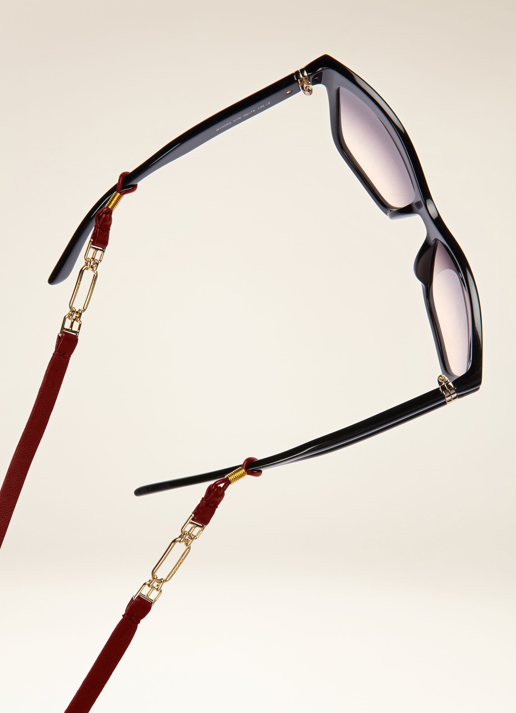 Brillenband Mit Bb-Motiv Lederaccessoire In Traditionsrot - Damen - Bally - 02