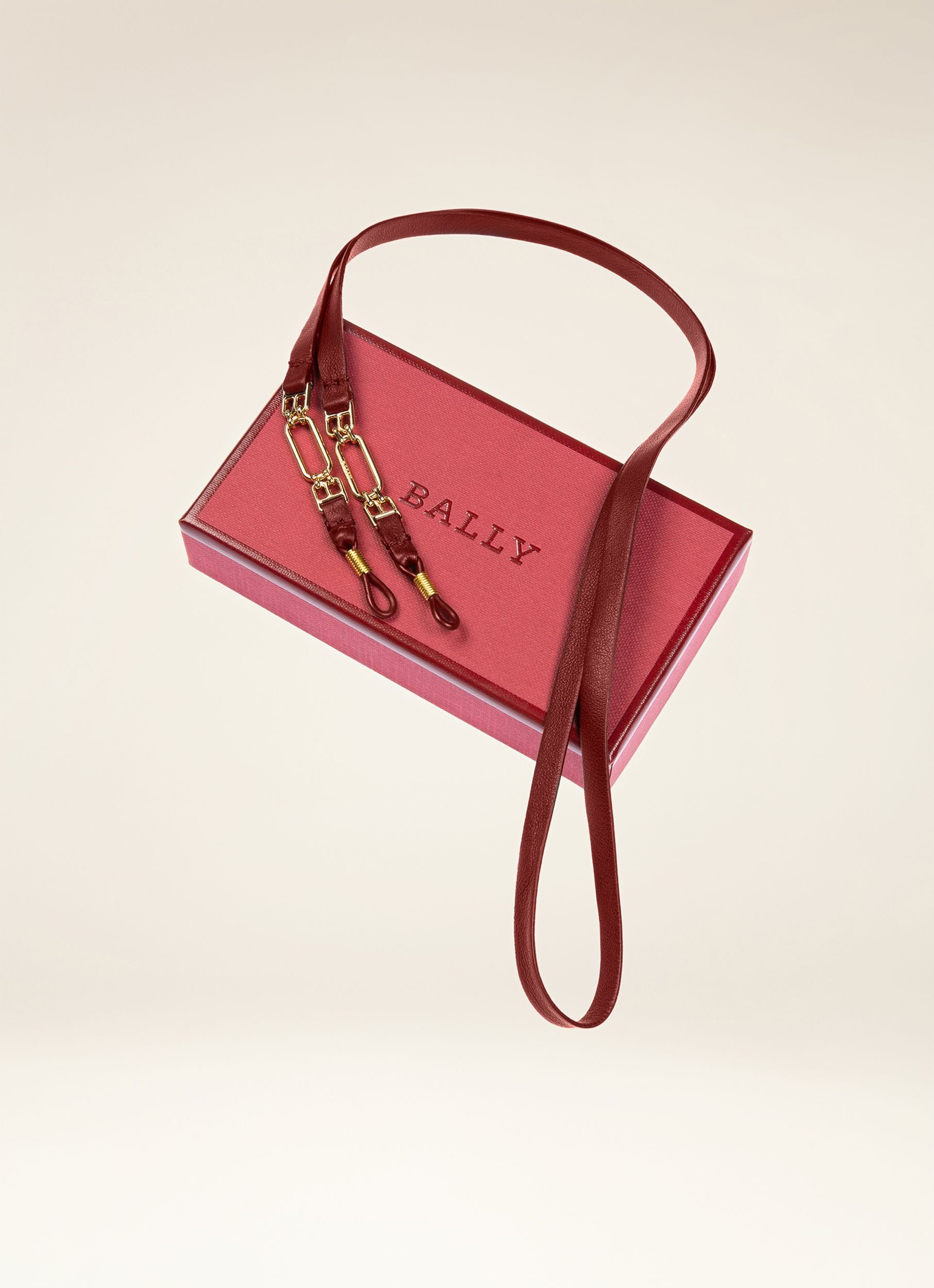 Brillenband Mit Bb-Motiv Lederaccessoire In Traditionsrot - Damen - Bally - 03