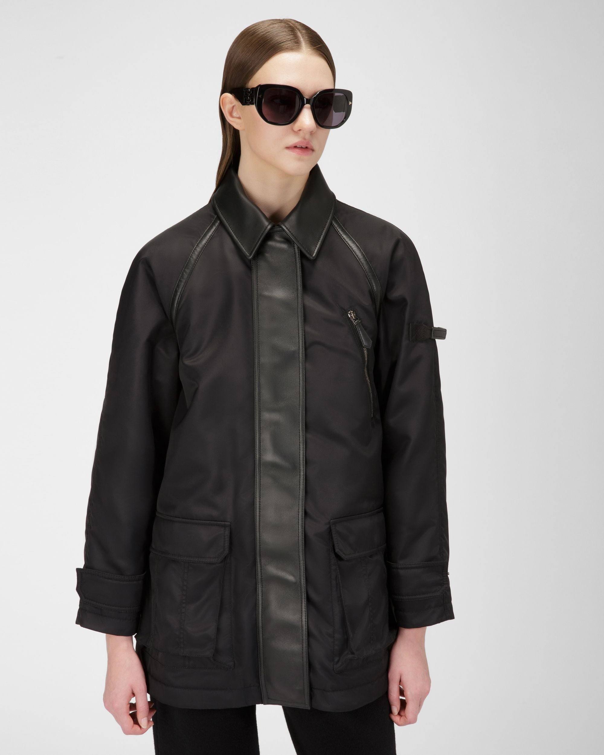 Jacke Aus Schwarzem Recyceltem Nylon - Damen - Bally - 01