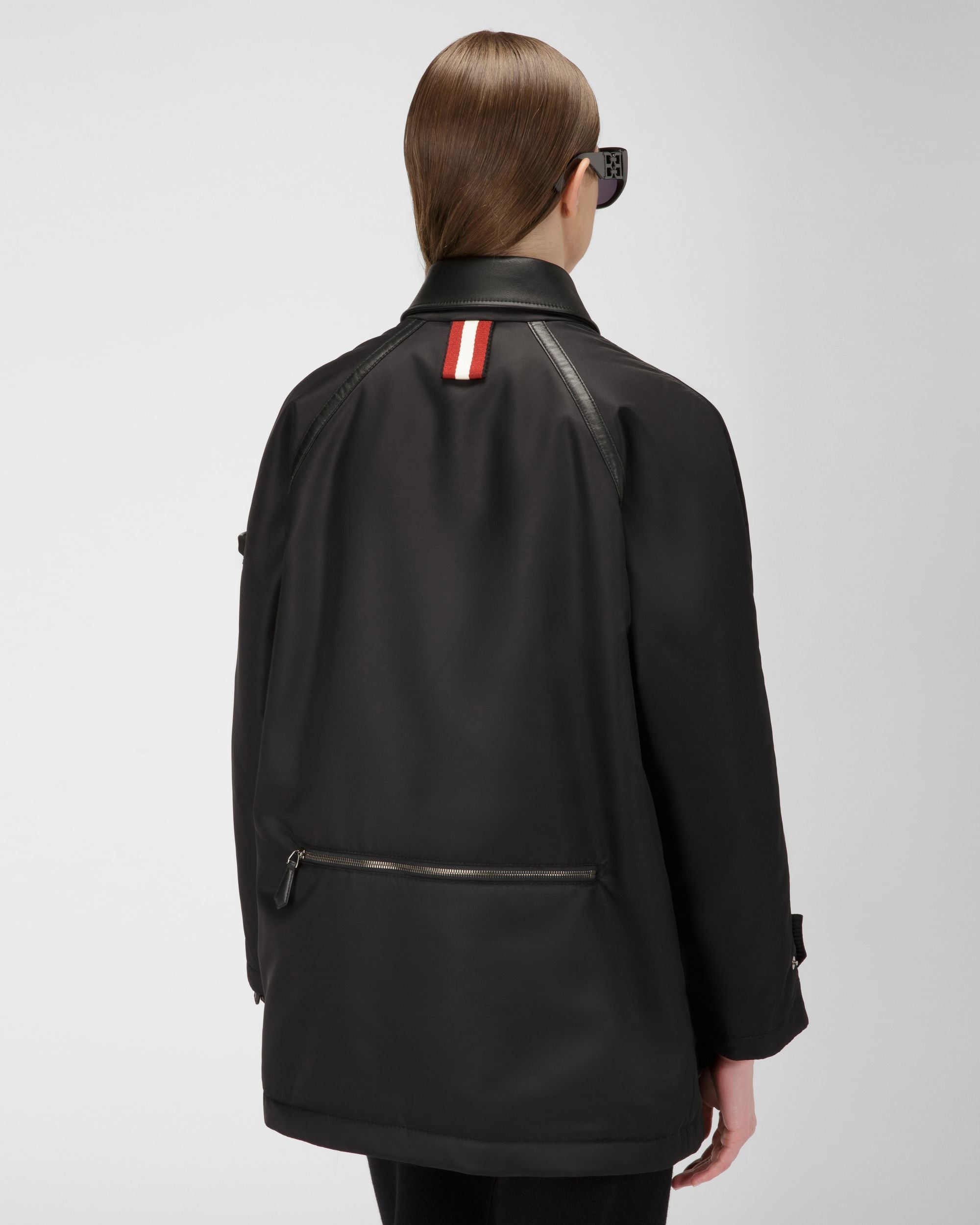 Jacke Aus Schwarzem Recyceltem Nylon - Damen - Bally - 03