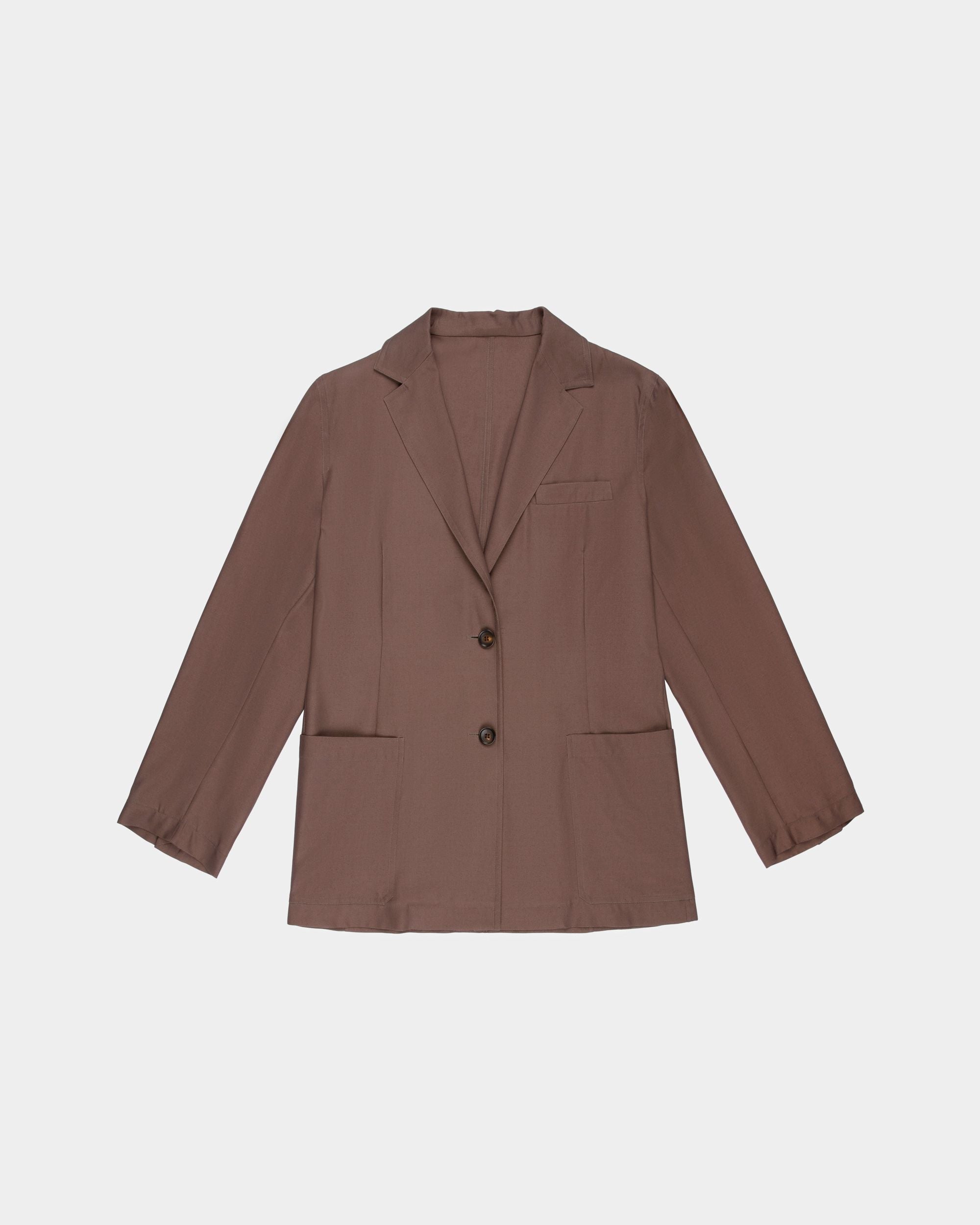 Blazer Aus Beigefarbener Seide Und Wolle - Damen - Bally - 01