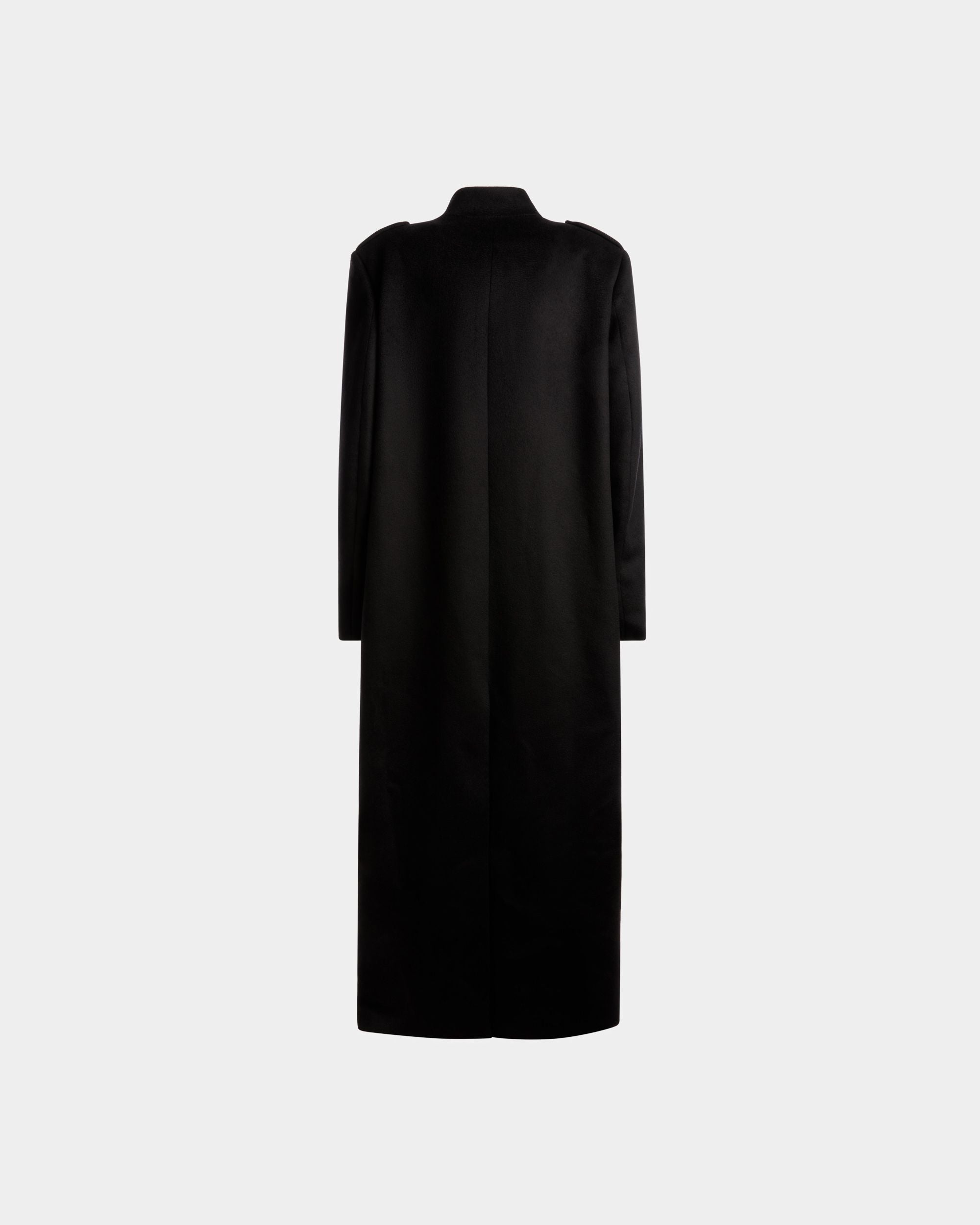 Langer Geknöpfter Mantel Aus Marineblauem Wollgemisch - Damen - Bally - 07