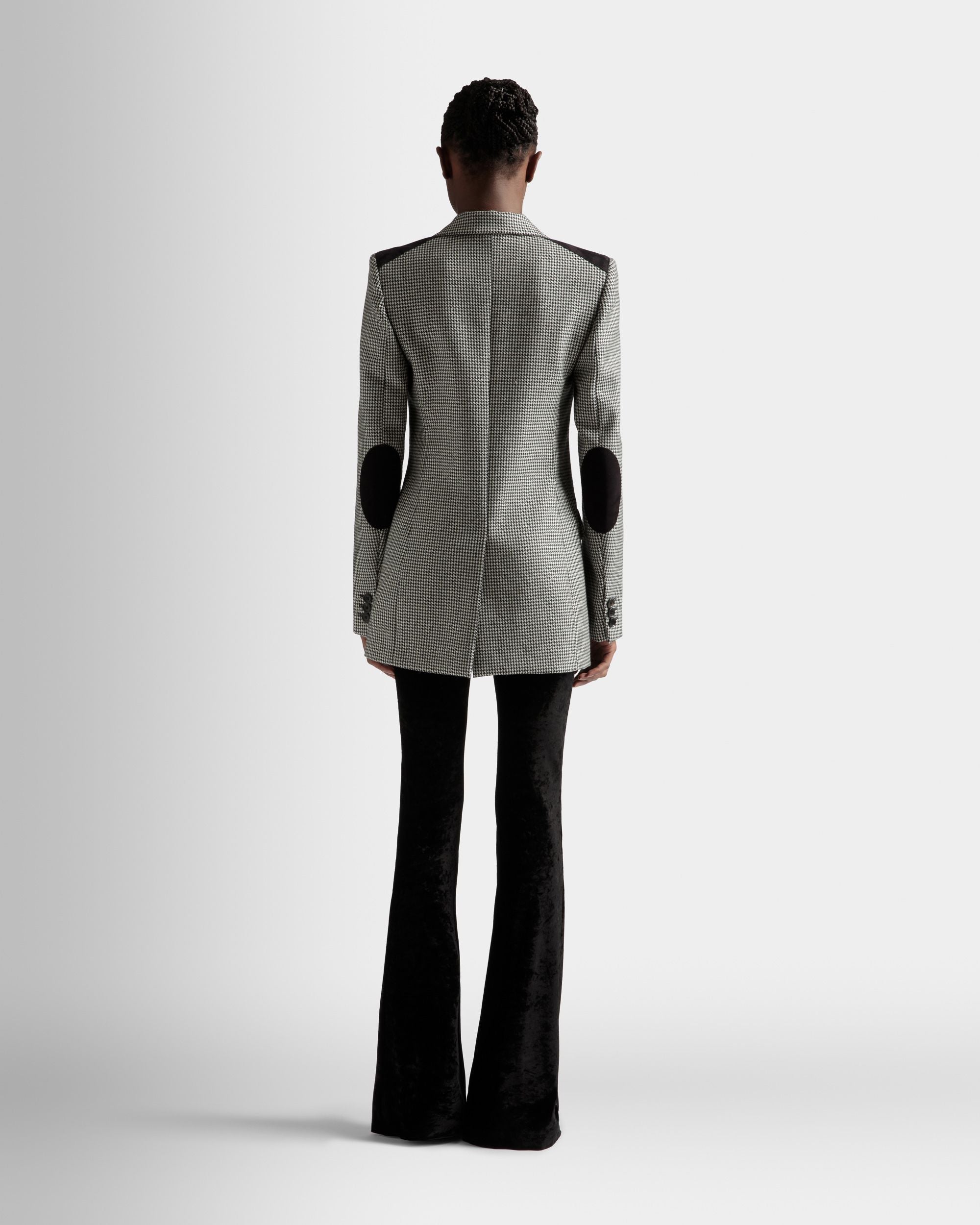 Blazer im Hahnentrittmuster Aus schwarzer und weißer Wolle - Damen - Bally - 06