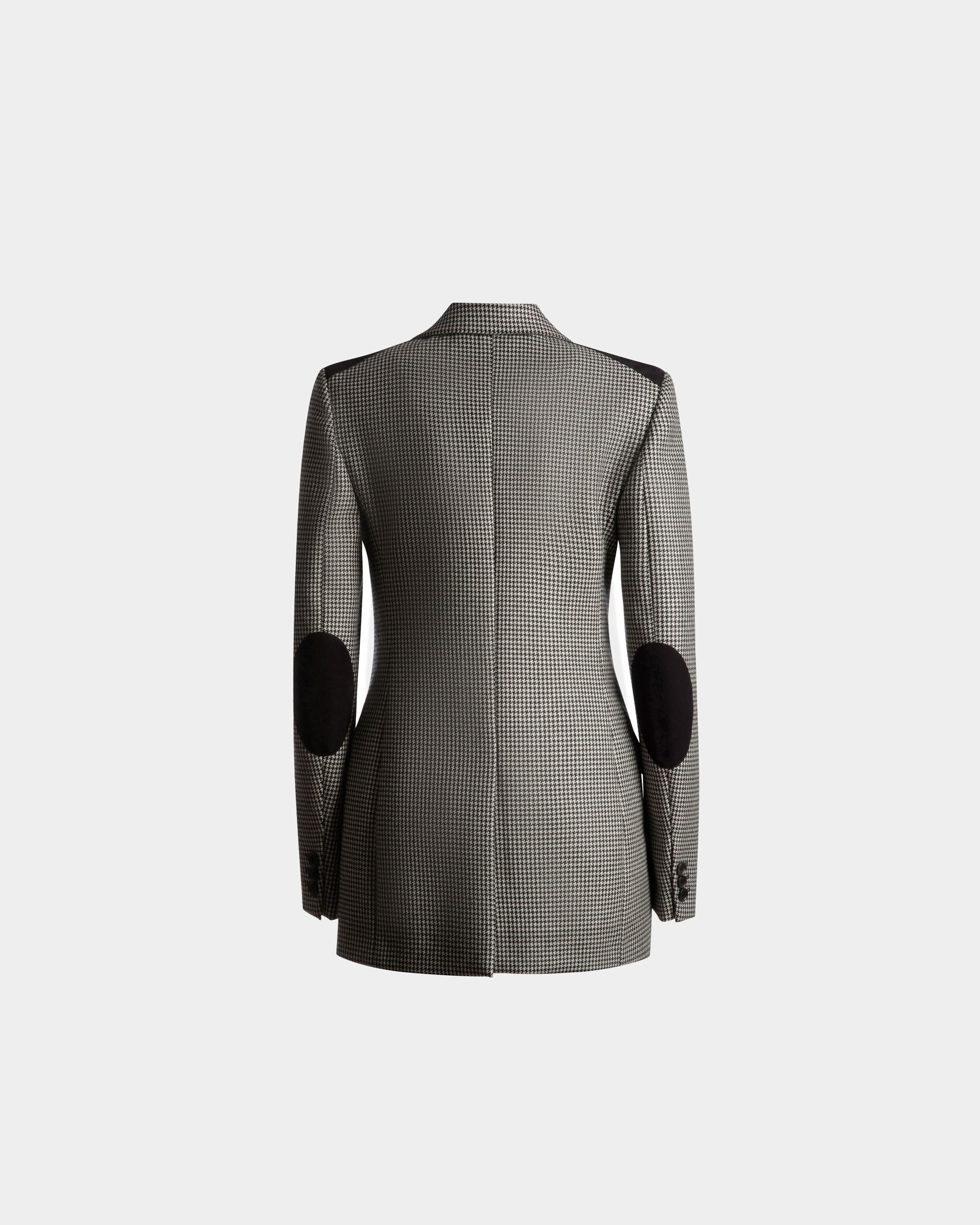 Blazer im Hahnentrittmuster Aus schwarzer und weißer Wolle - Damen - Bally - 07