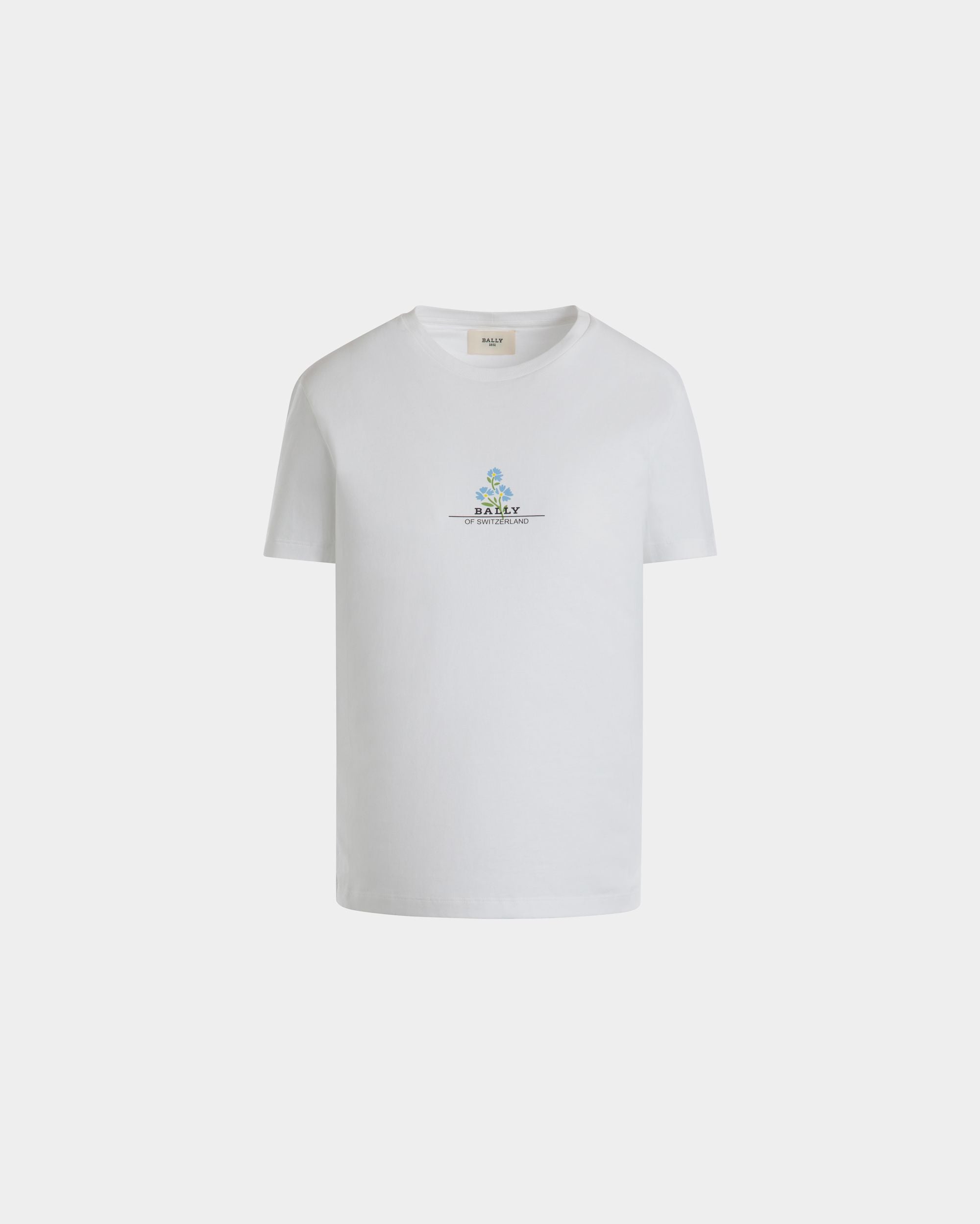 T-Shirt In White Cotton - Damen - Bally - 01